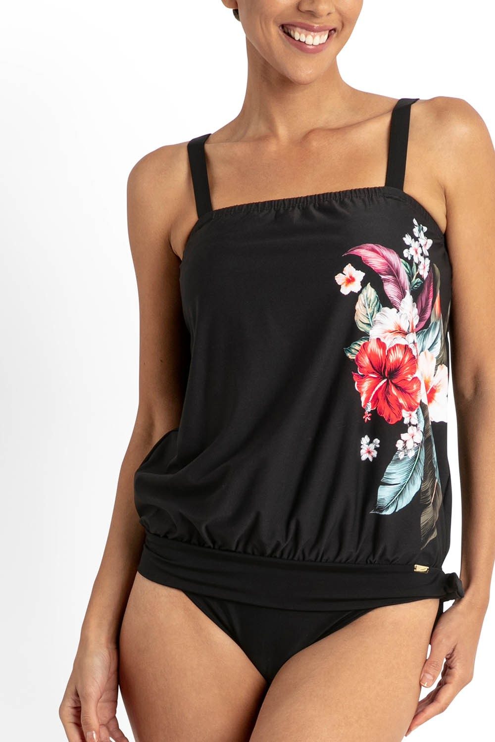 Raeni Bandeau Blouson Singlet-Black