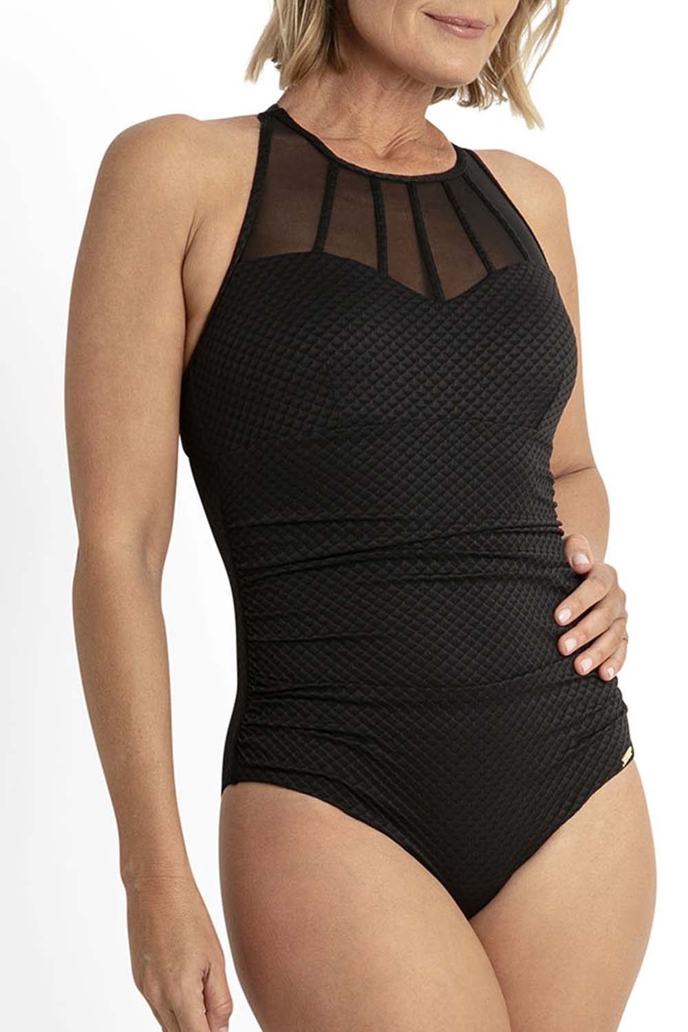 Limitless High Neck Cross Strap One Piece