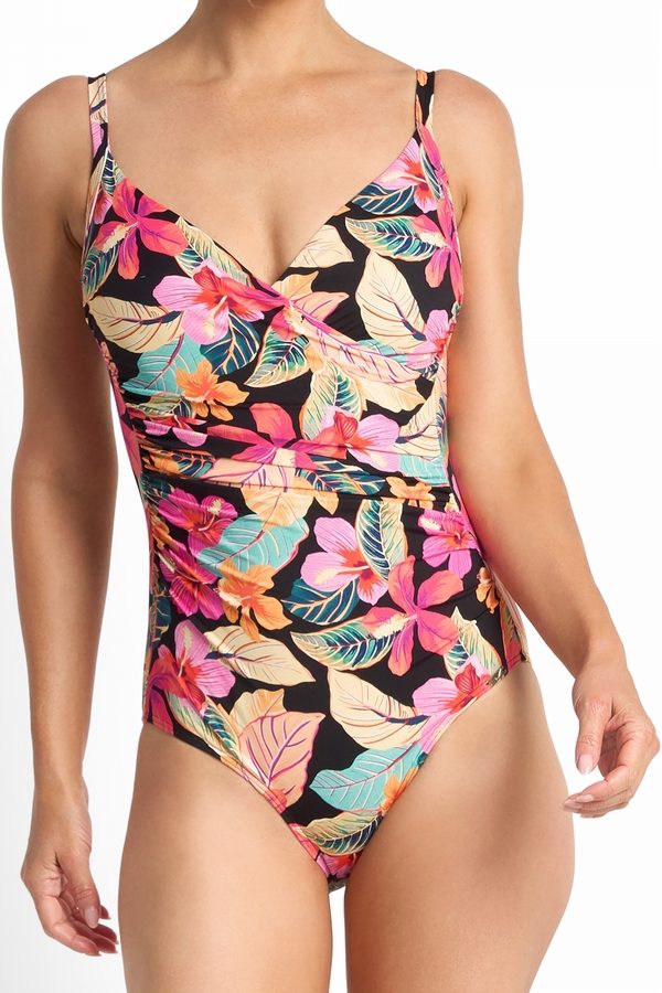 Phuket Ruched Crossover One Piece