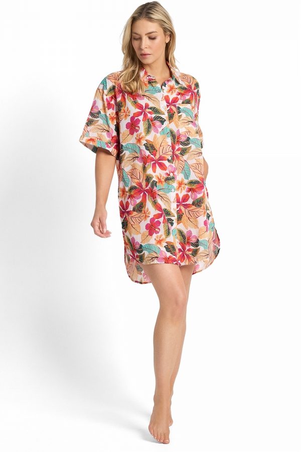 Phuket Straight Hem Button Dress