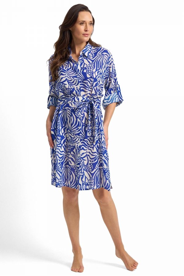 Seashells Straight Hem Button Dress