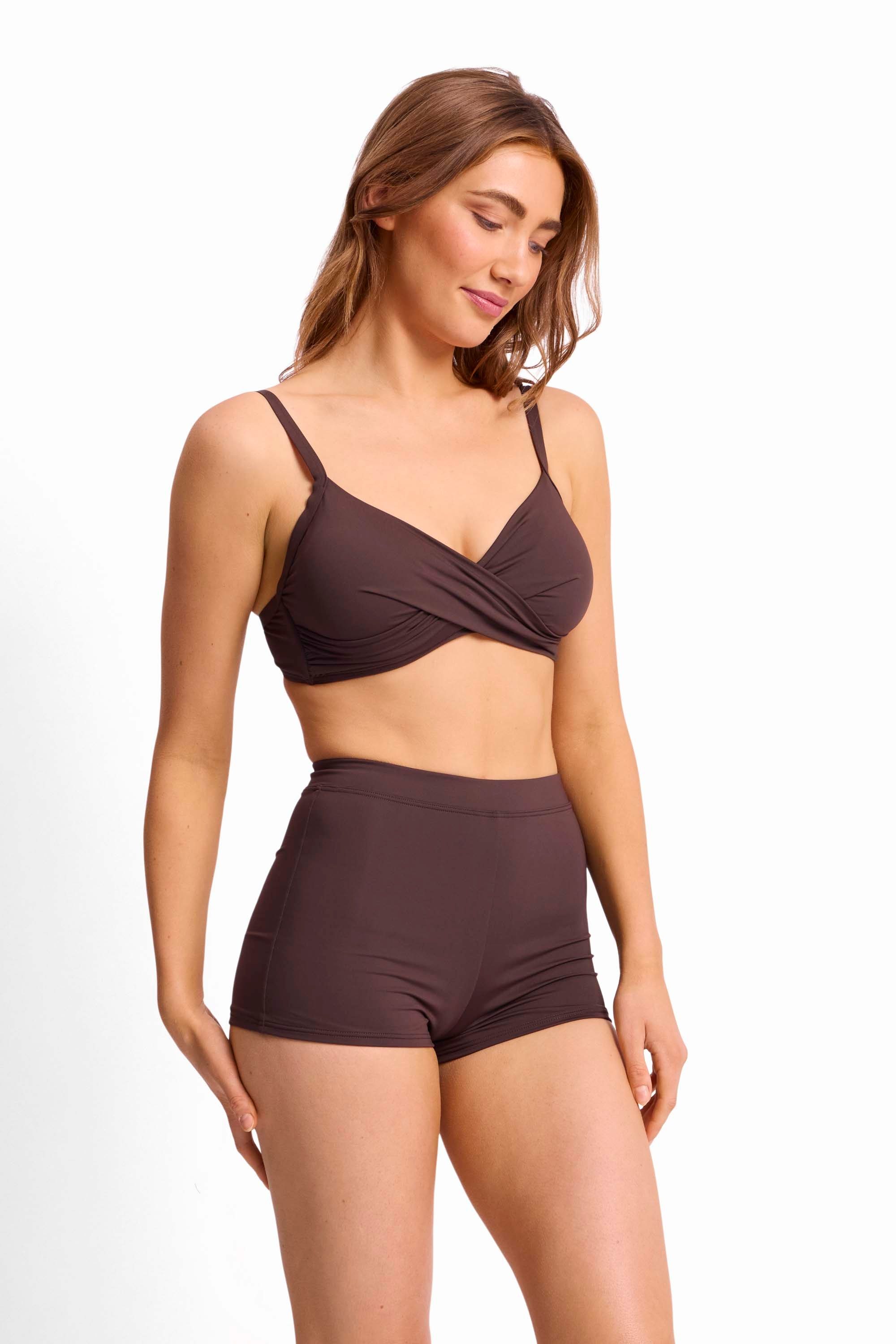 Basix Twist Front Bralette-Coco