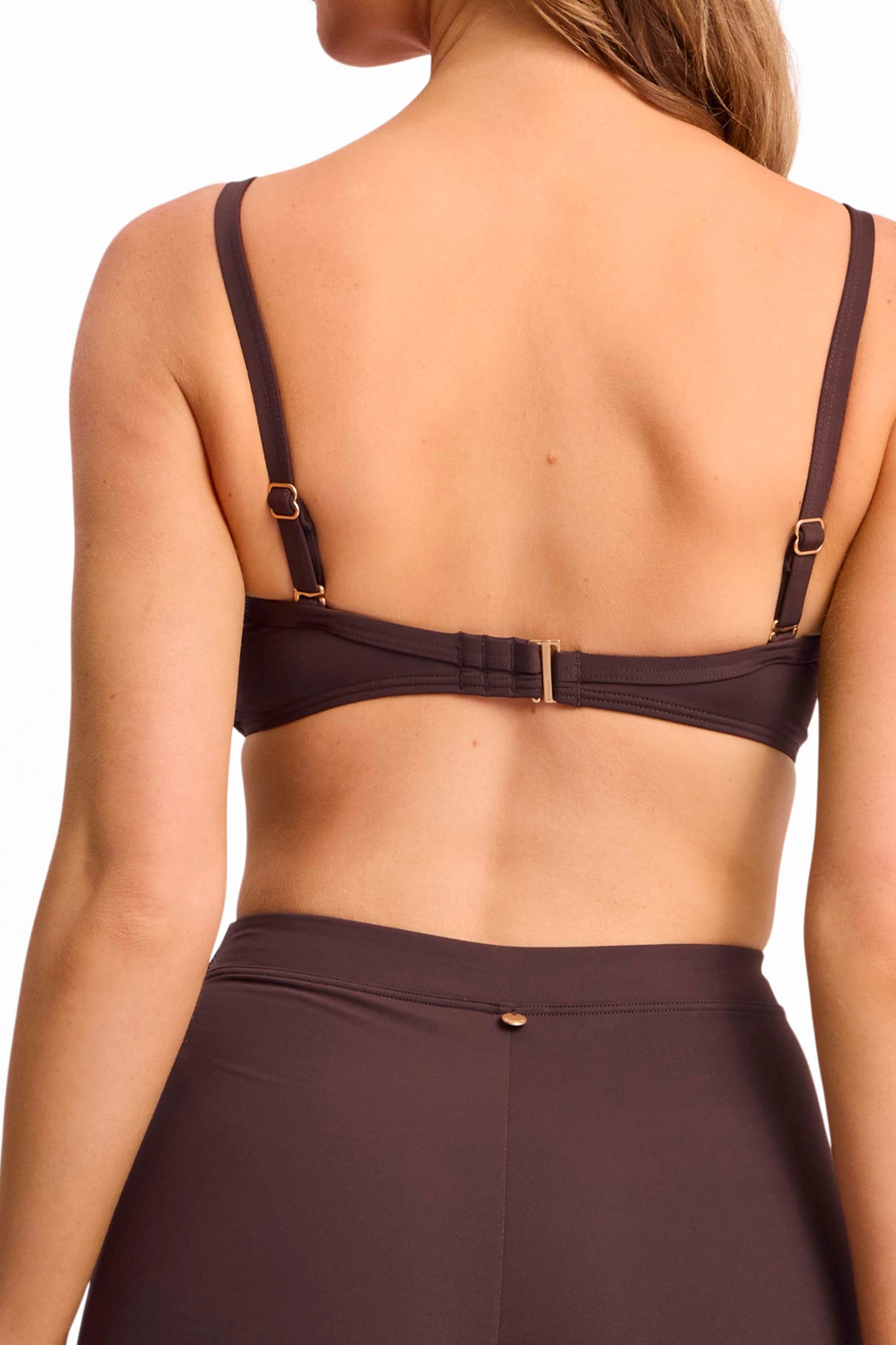 Basix Twist Front Bralette-Coco