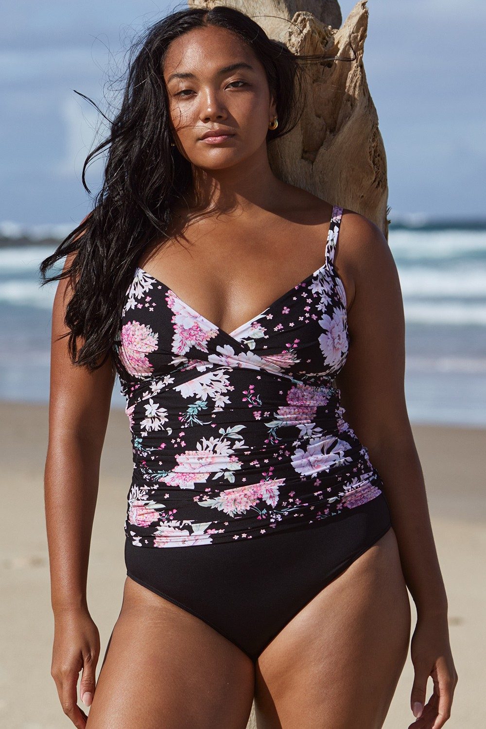 Notting Hill Twist Front Singlet-Black