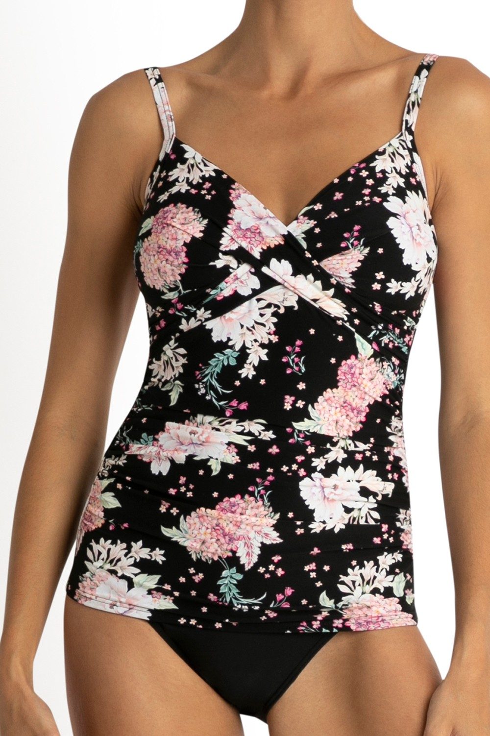 Notting Hill Twist Front Singlet-Black