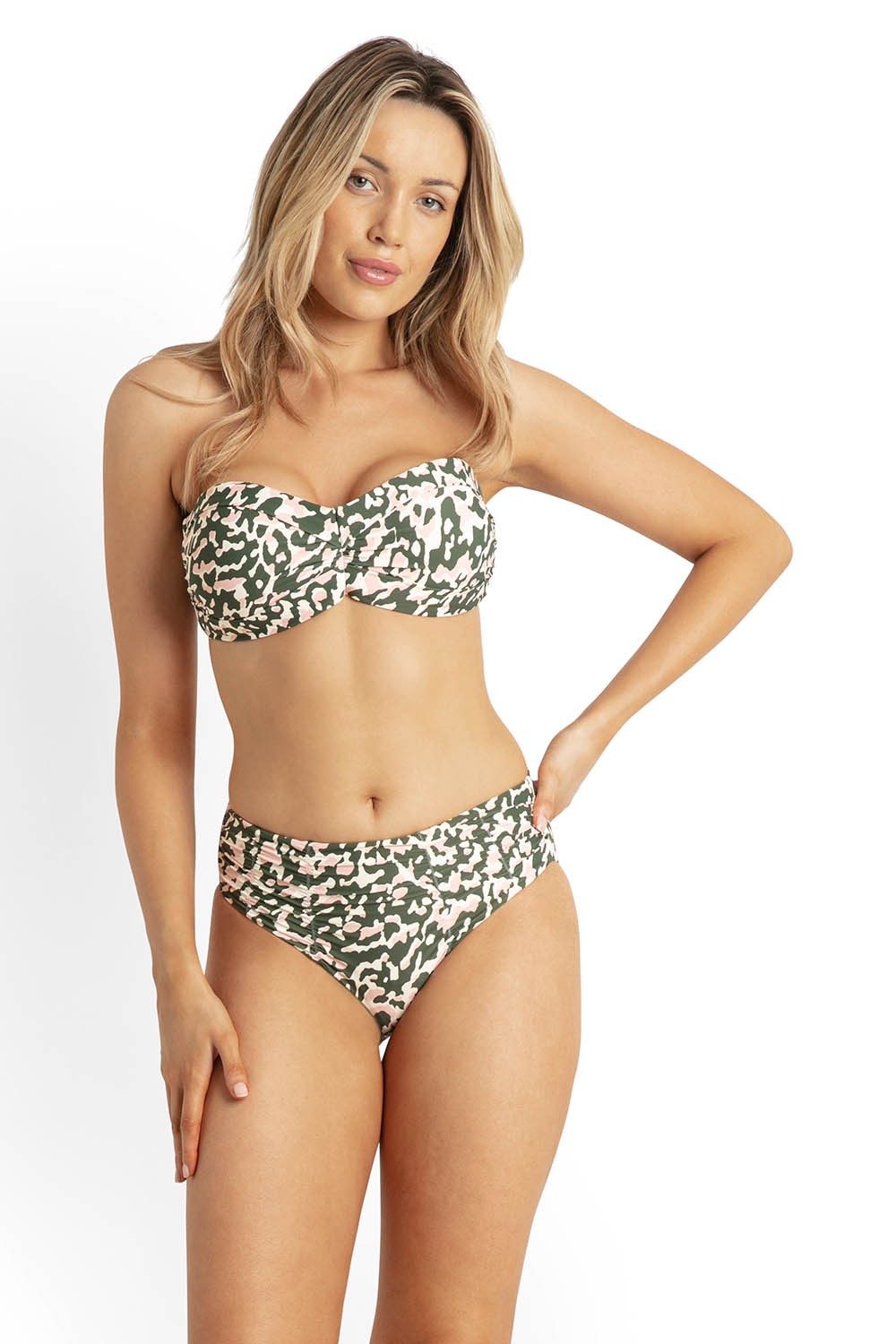 Orla D-DD Wrap Bandeau Bra-Khaki