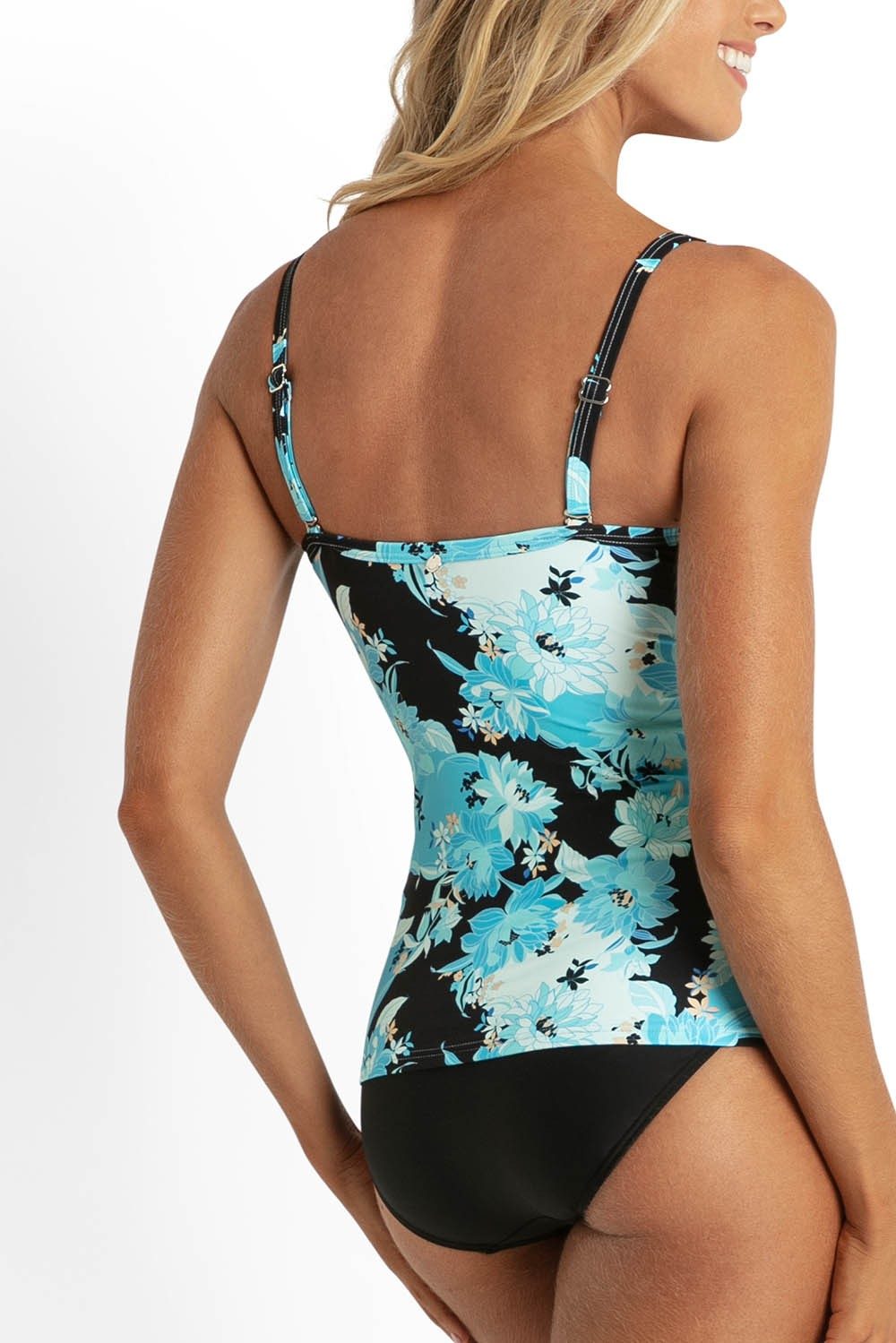 Winny Twist Front Singlet-Black