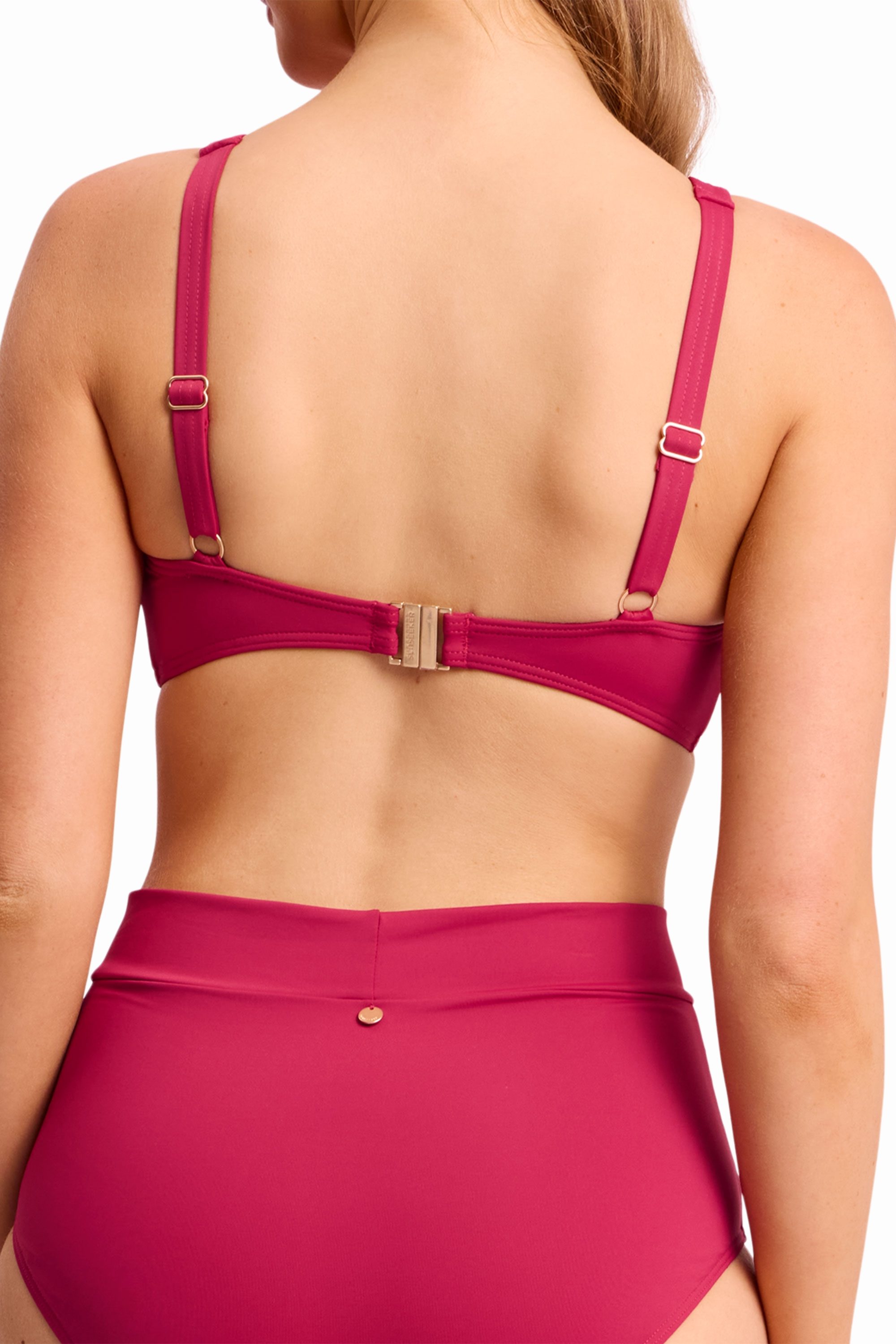 Basix DD-E Underwire Tri Bikini Top-Sangria