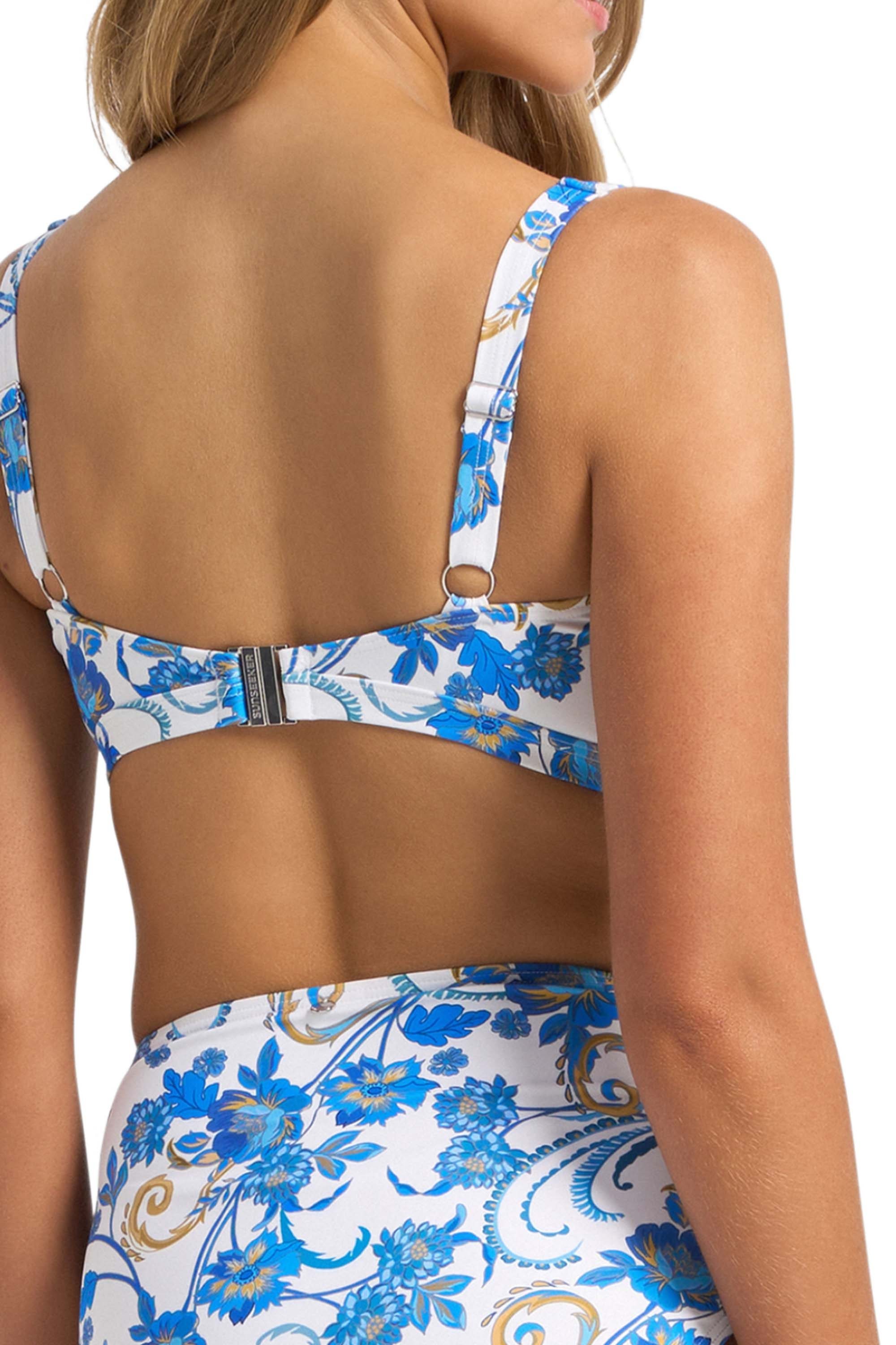 Sicily F-G Ruched Bra-White