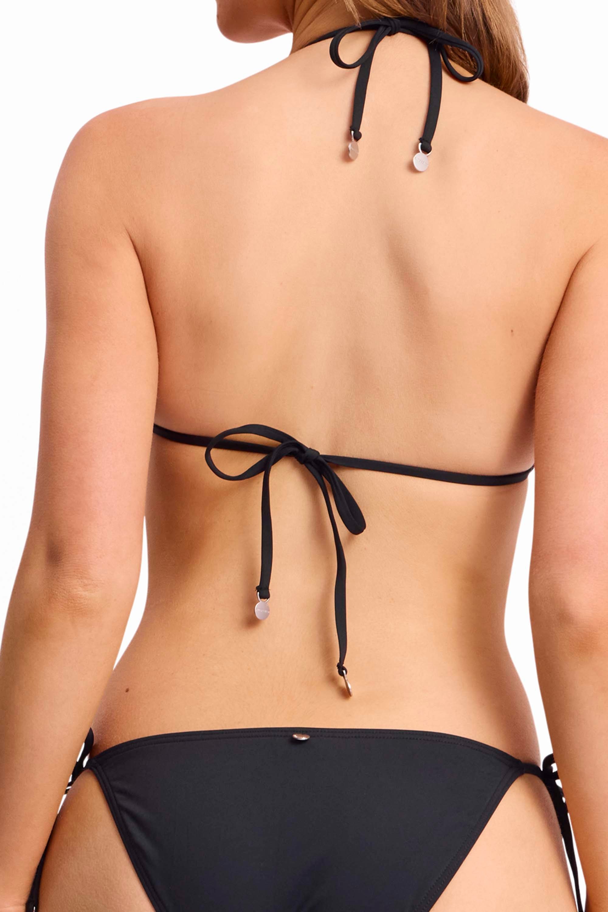 Basix Tri Bikini Top-Black