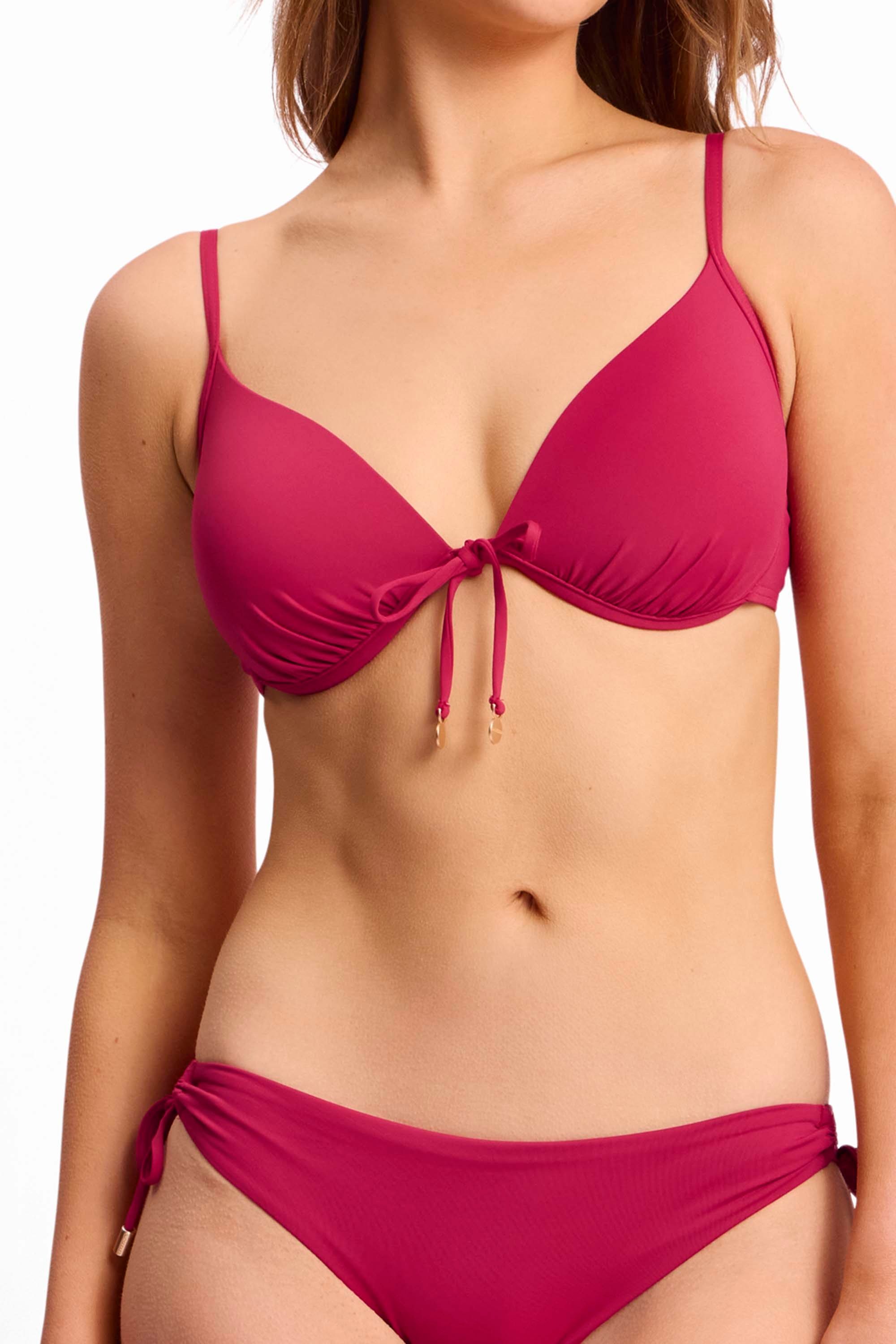 Push Up Bikini Top-Sangria
