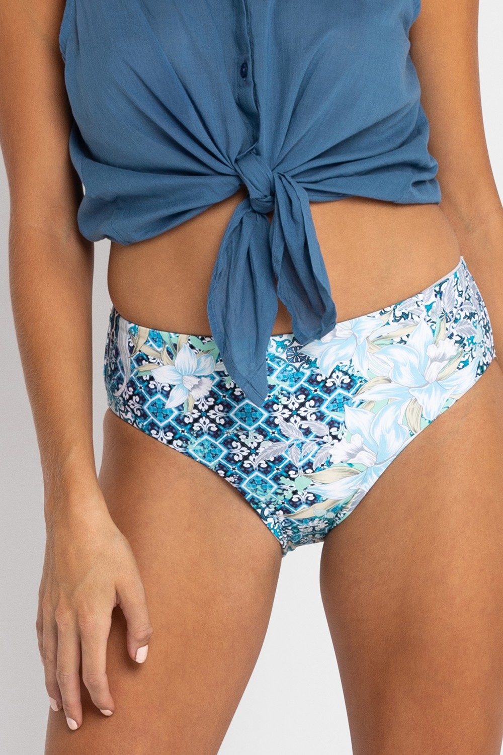 Fresco Mid Rise Pant-Petrol