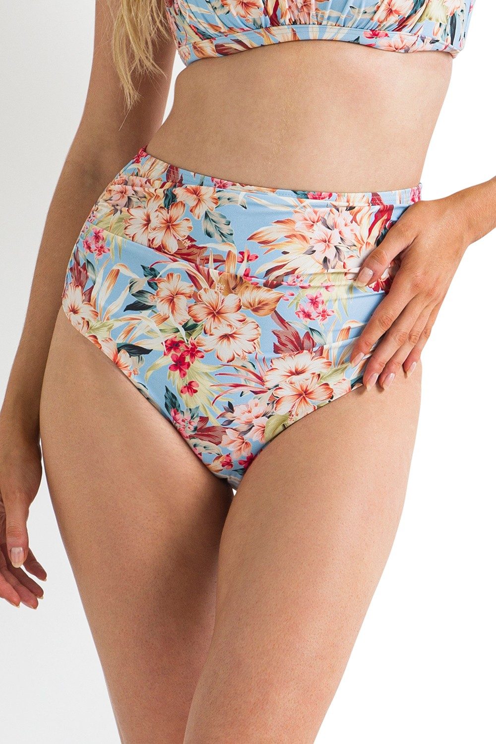 Patonga Gathered Retro Pant-Seafoam