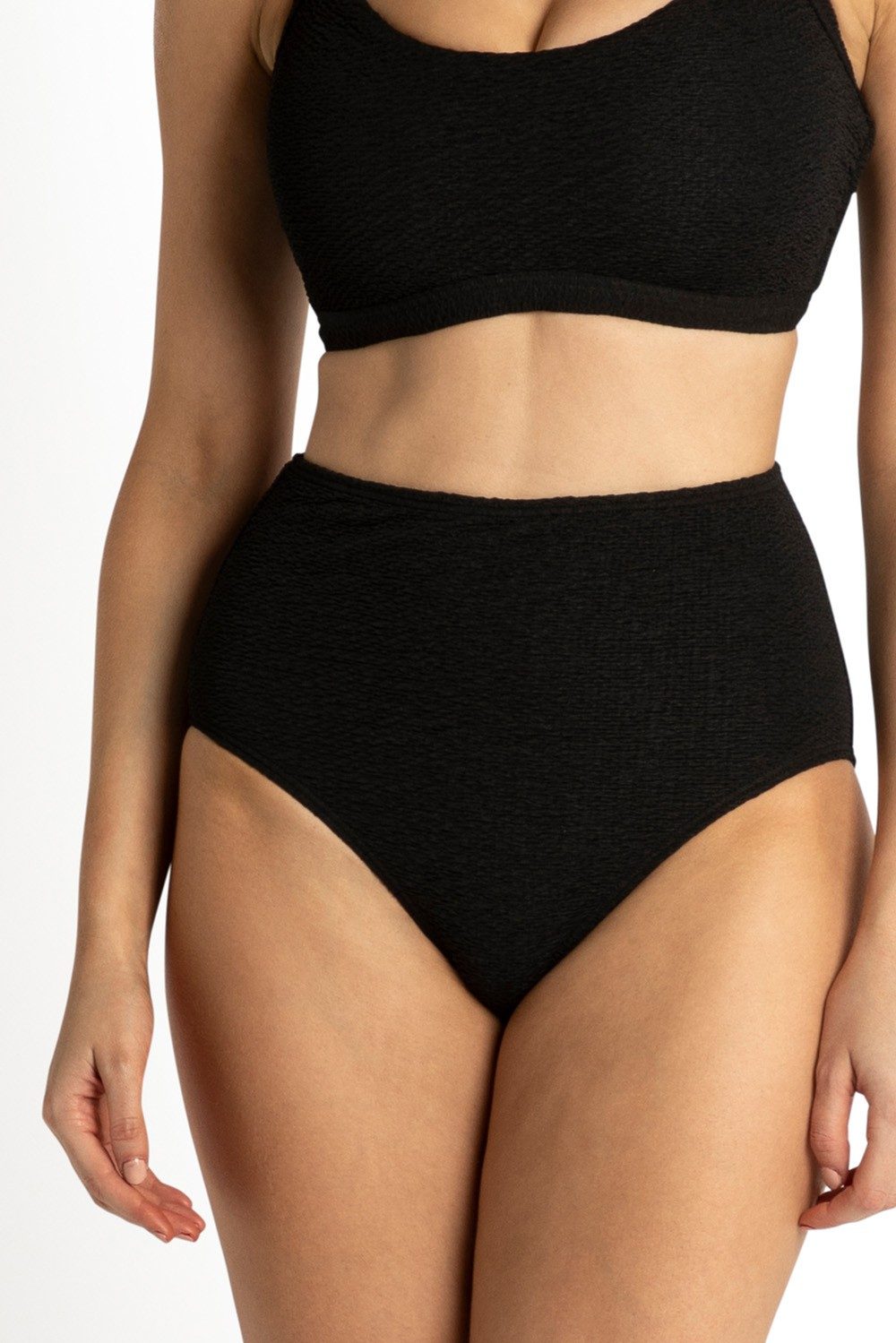 Wave High Waist Pant-Black