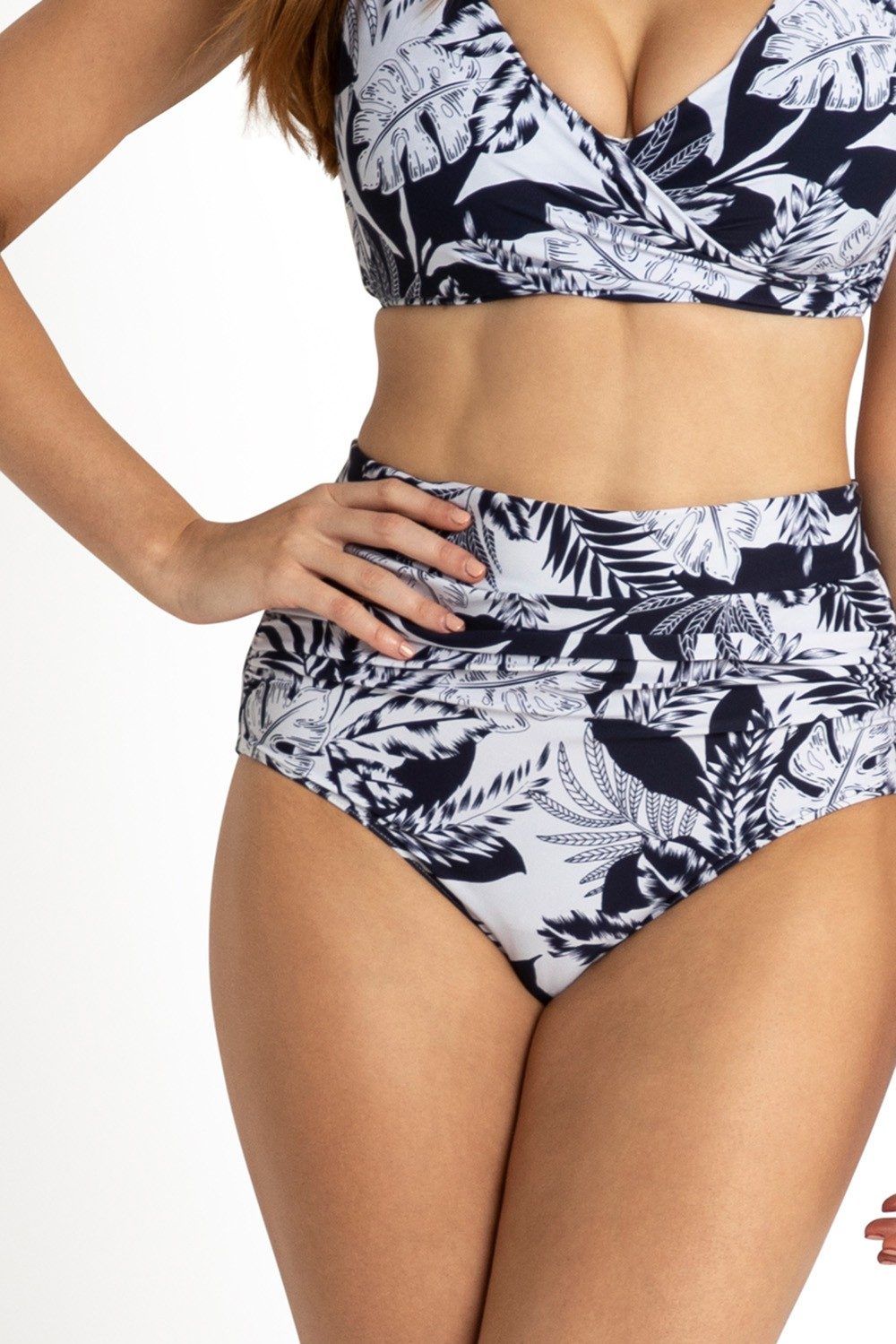 Bali Ruched High Waist Pant-Ink