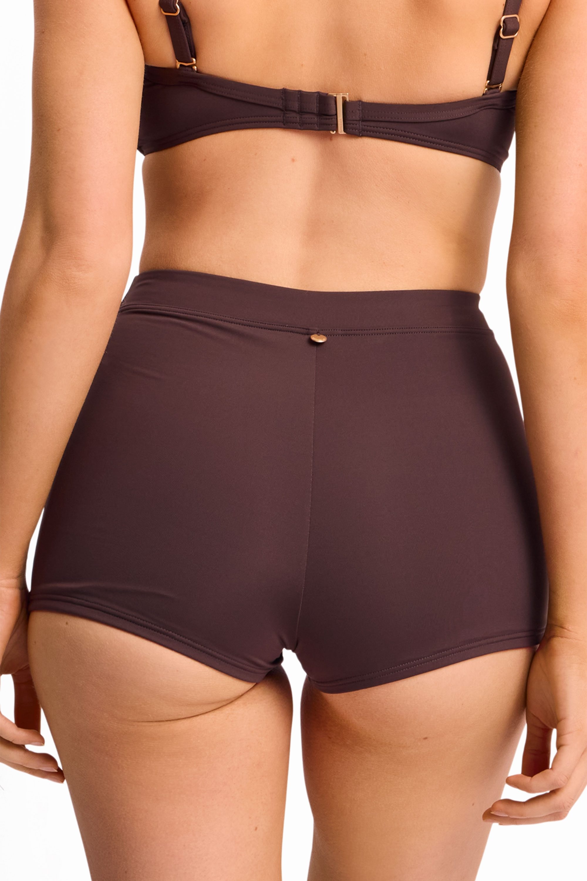 Basix High Waist Boy Leg Pant-Coco