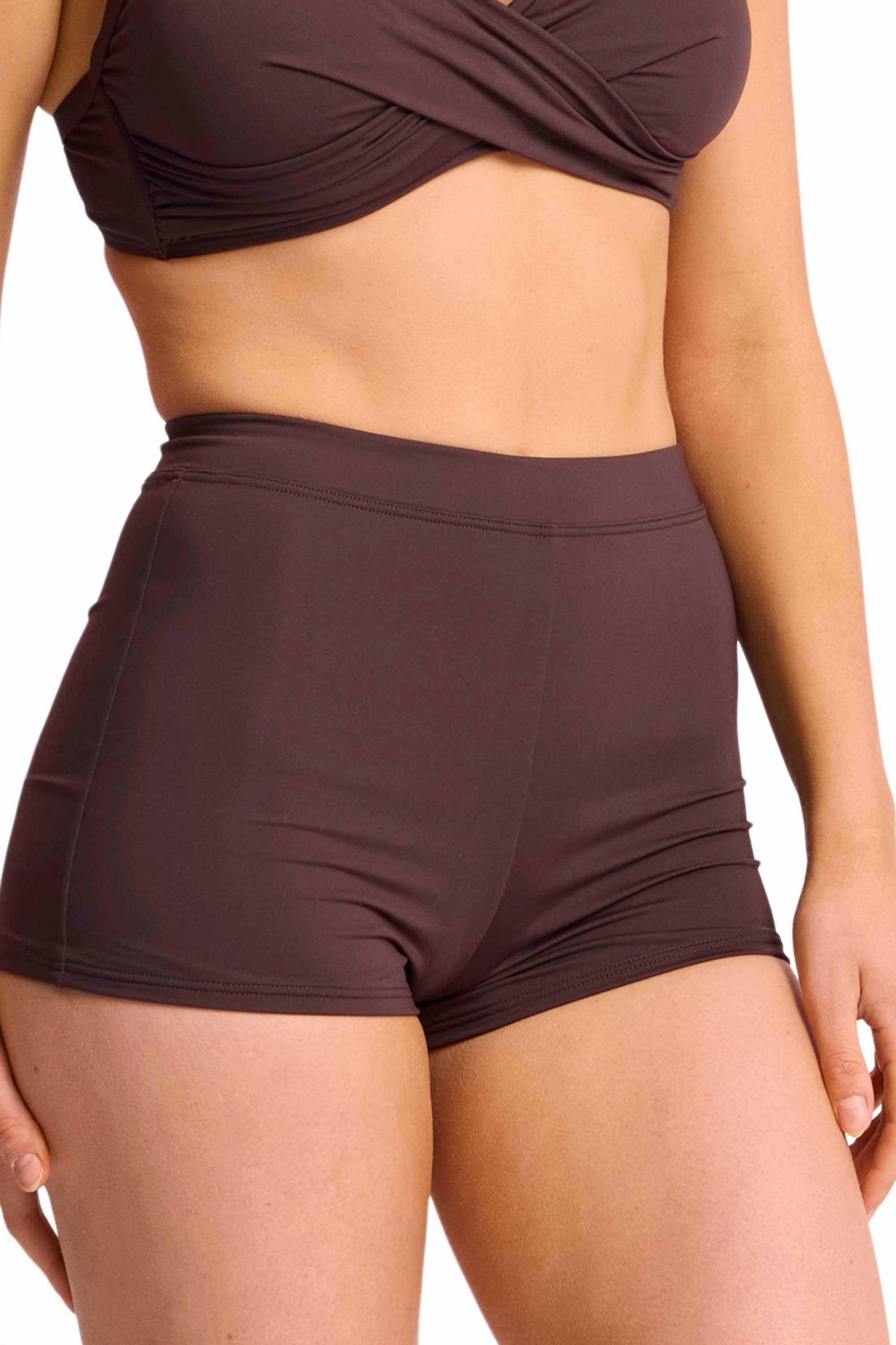 Basix High Waist Boy Leg Pant-Coco