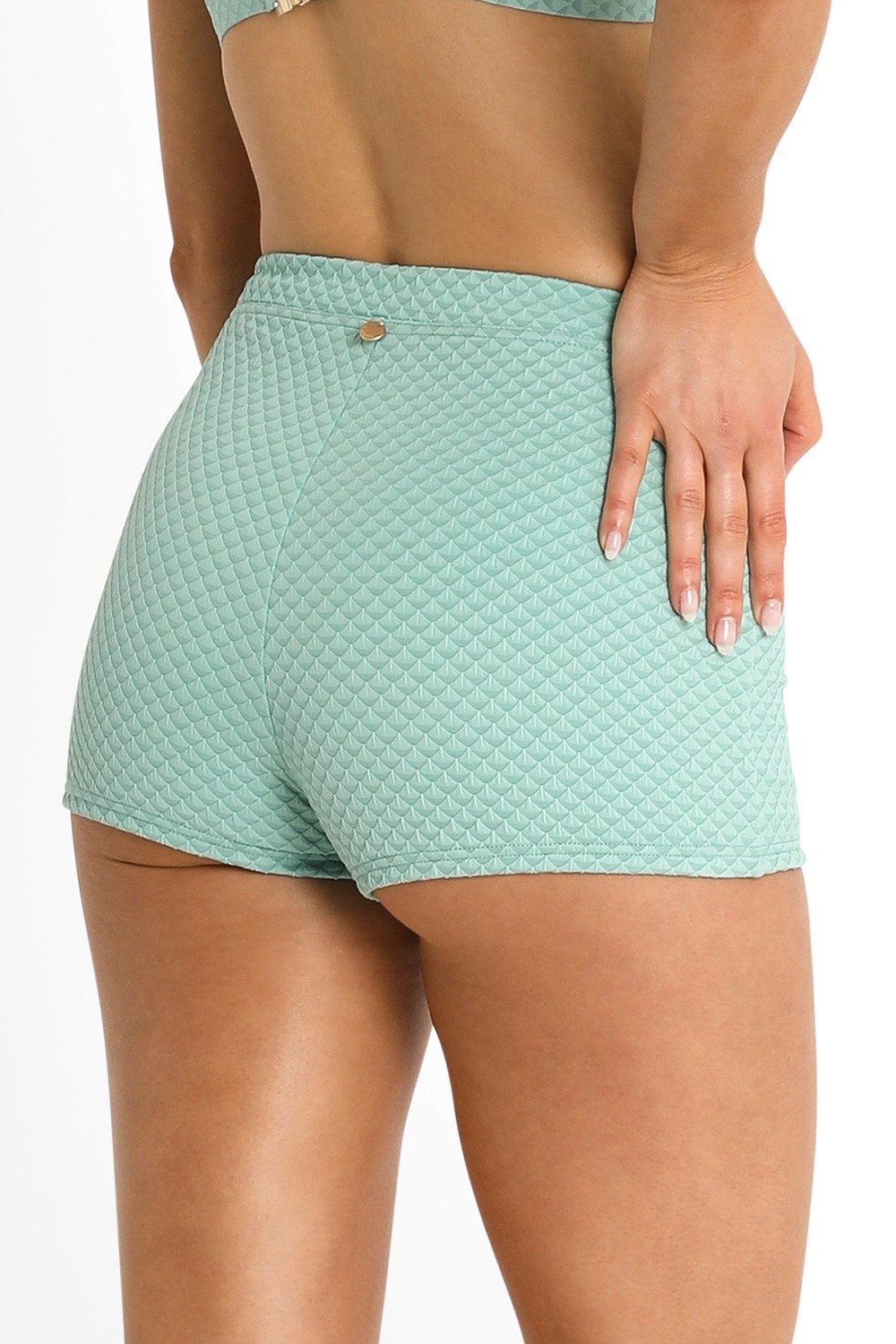 Timeless High Waist Boyleg Pant-Moss