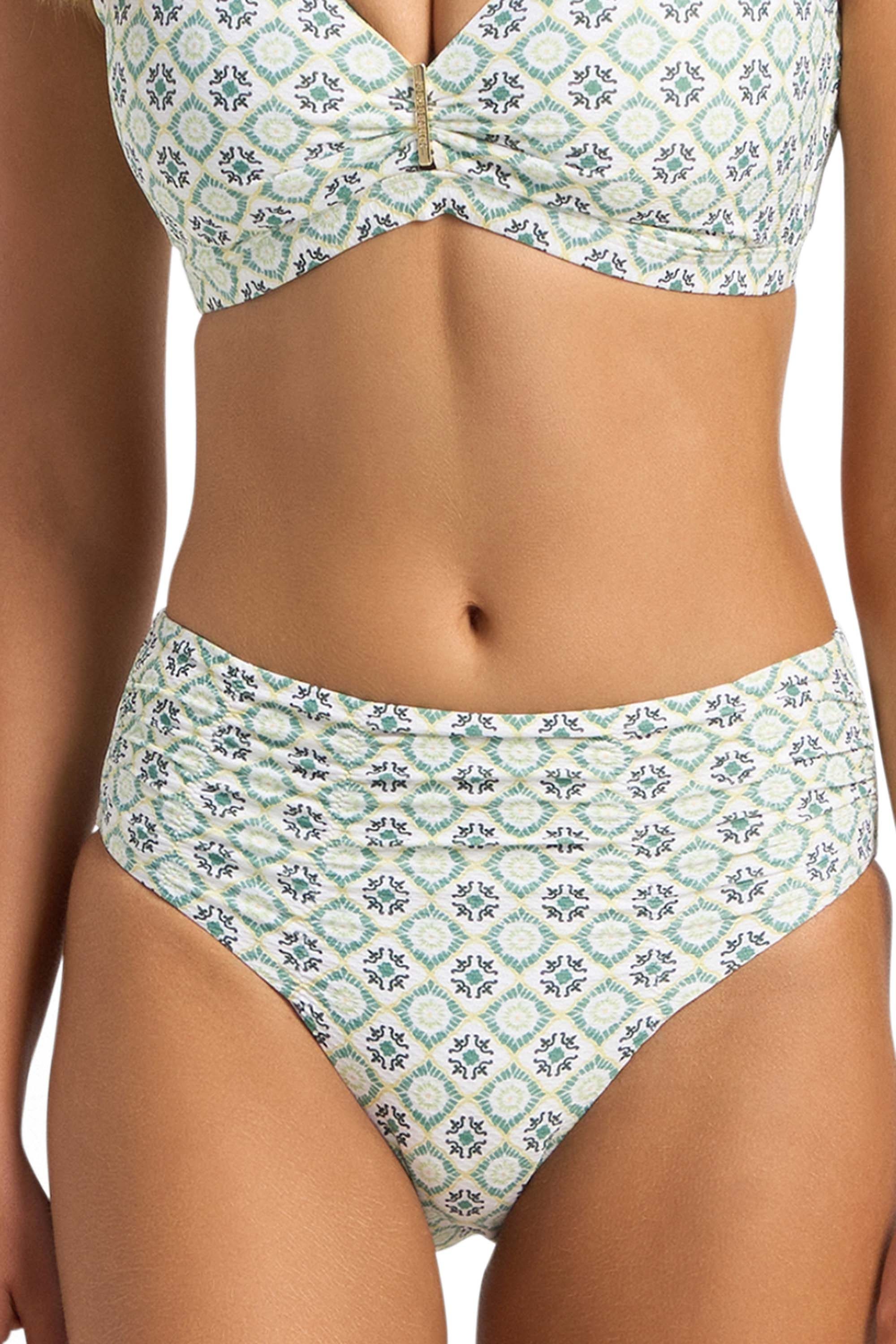 Delight Ruched Mid Rise Pant-Seaweed