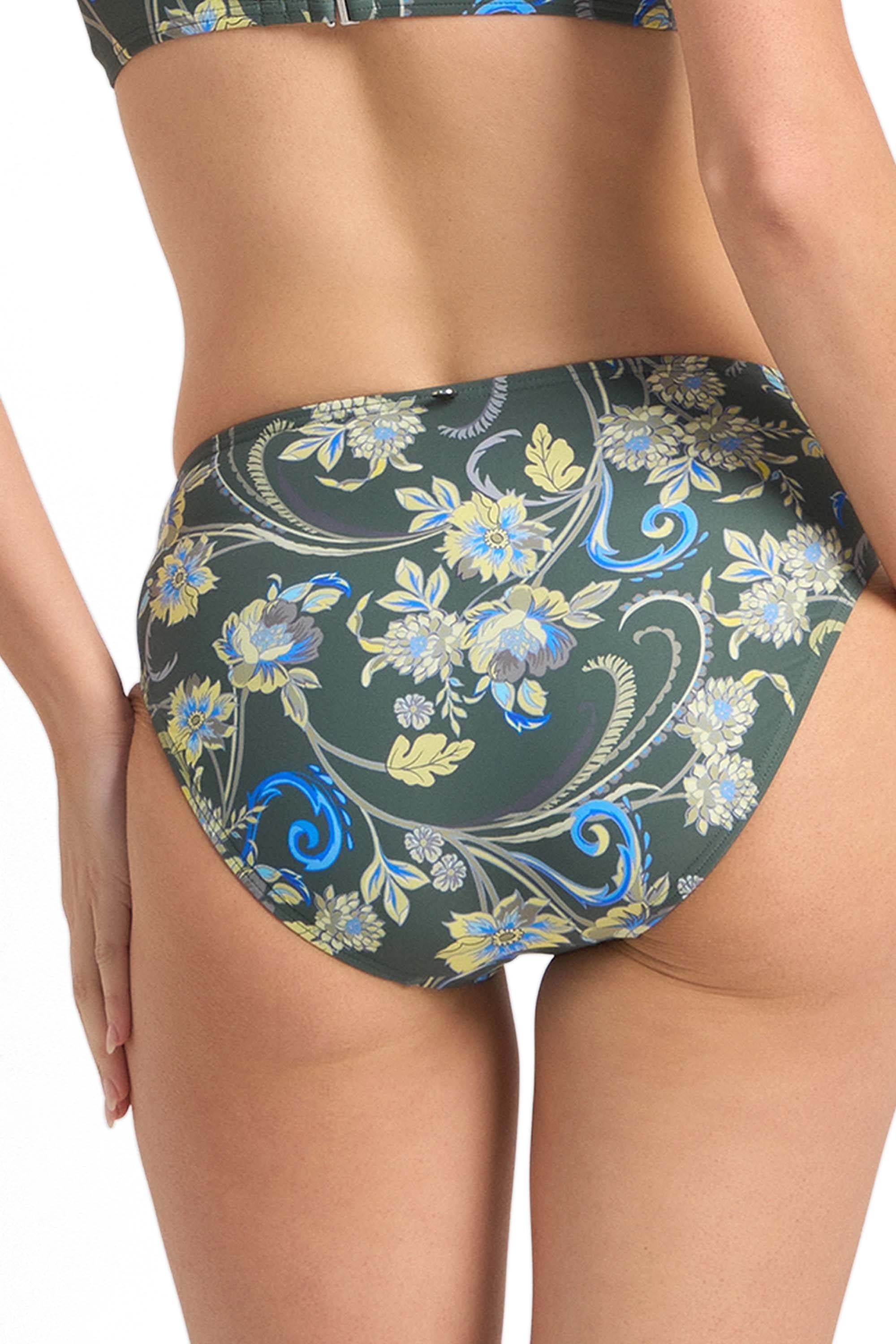 Sicily Ruched Mid Rise Pant-Seaweed