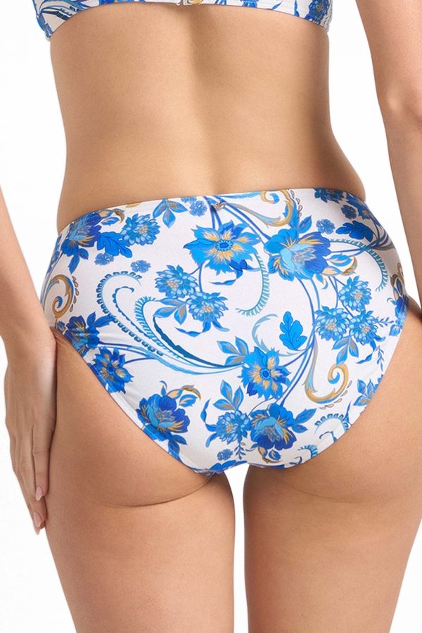 Sicily Ruched Mid Rise Pant White