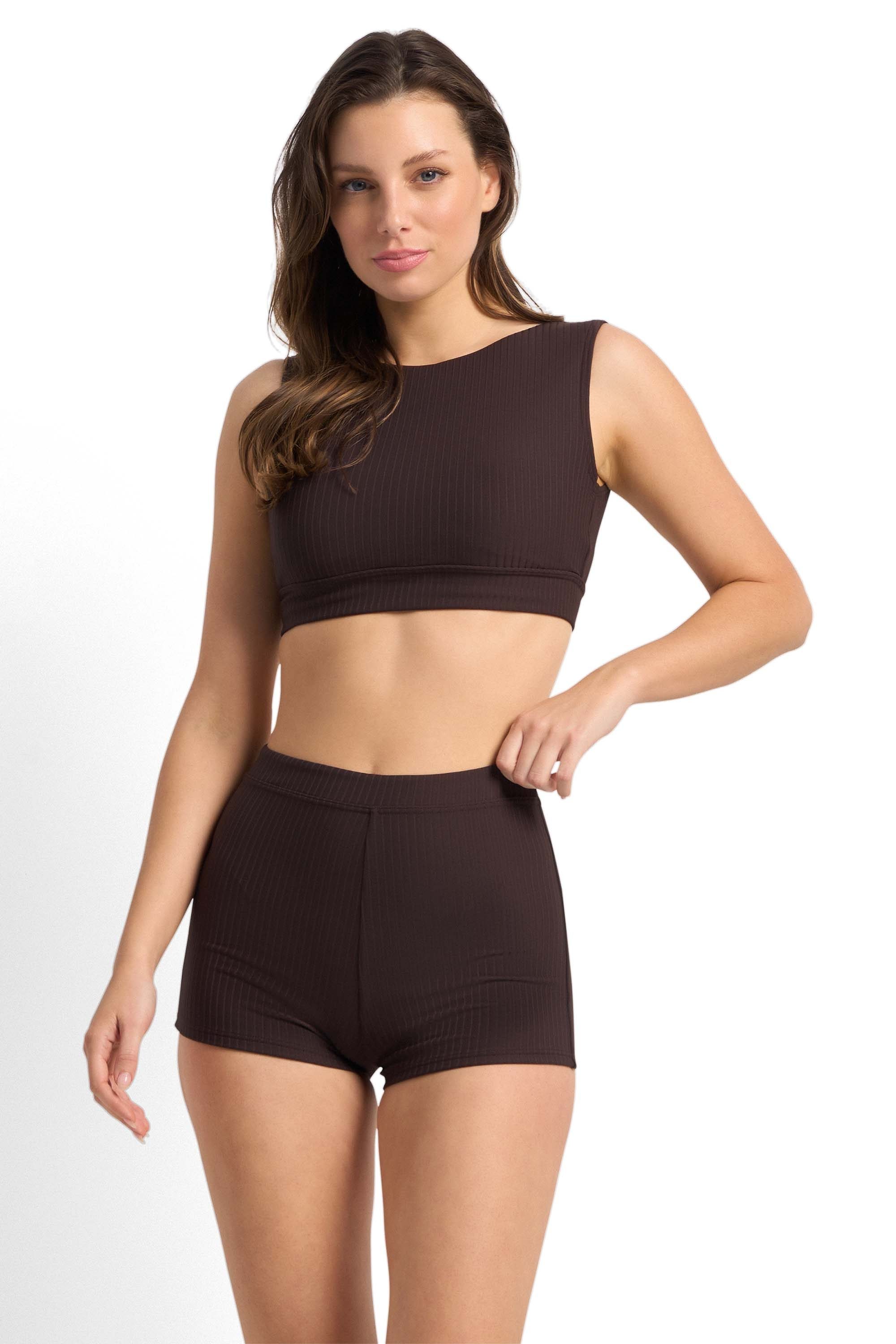 Reset High Waist Boyleg Pant-Coco