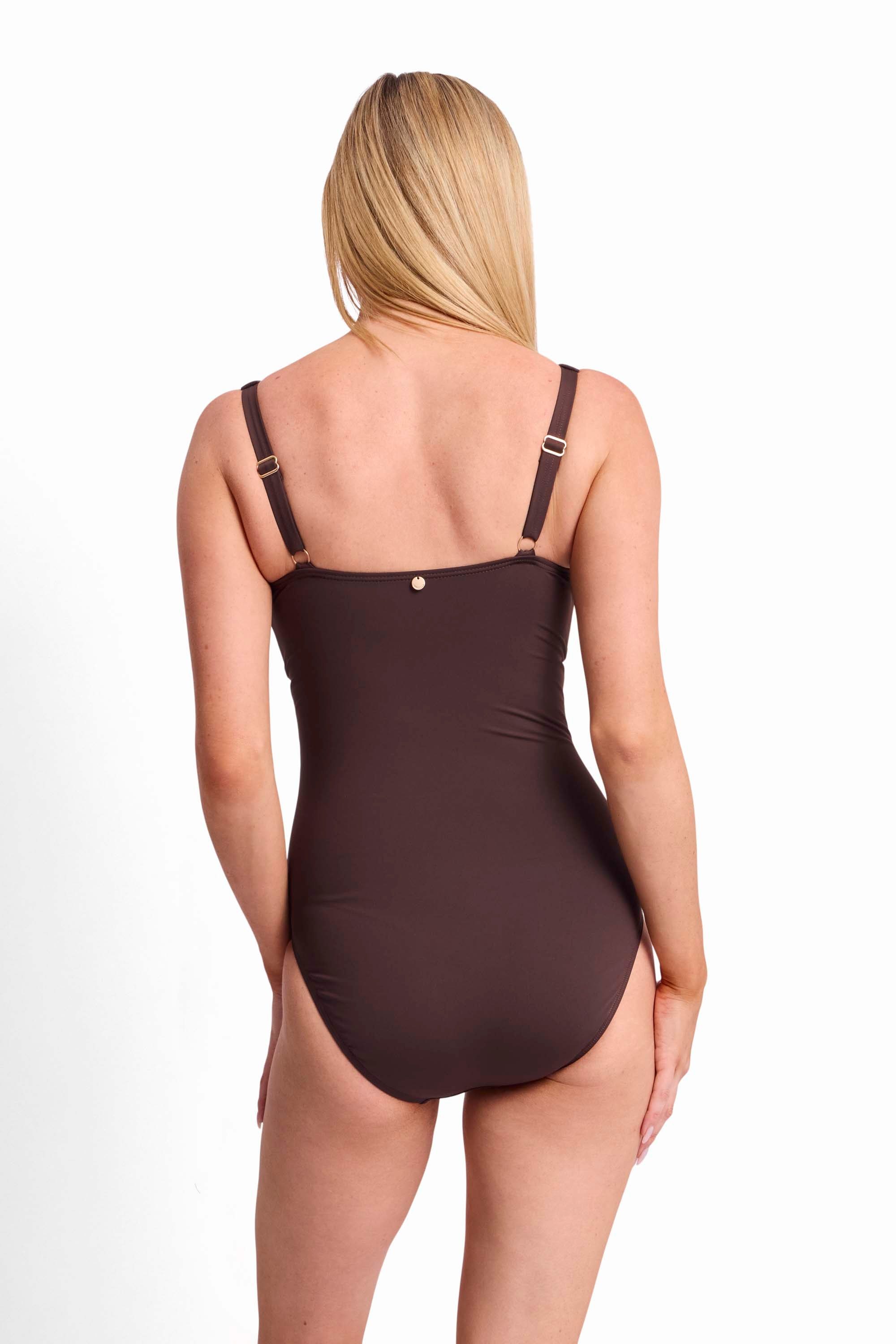 Basix DD-E Square Neck One Piece-Coco