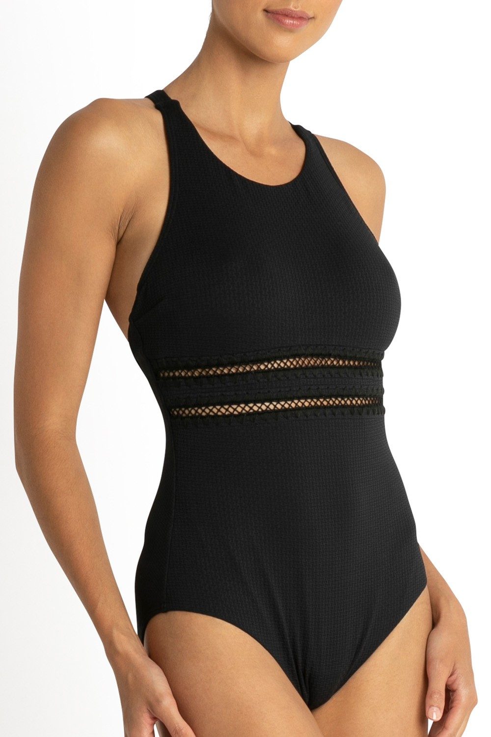 Coachella Cross Back One Piece-Black