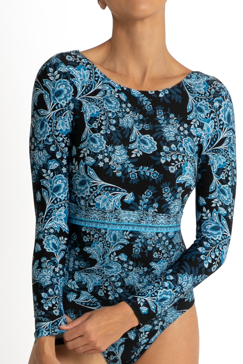 Alaska Square Back One Piece-Black