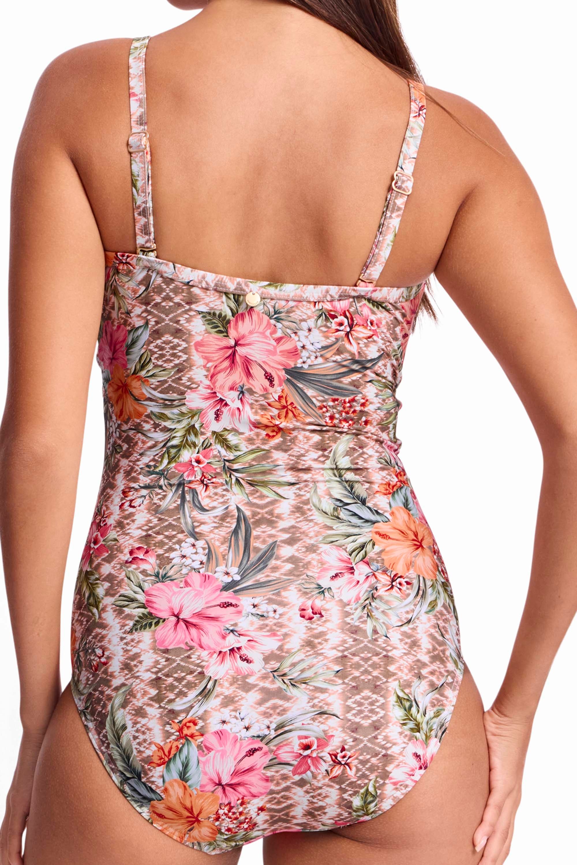 Mai Tai Twist Front One Piece-Mocha