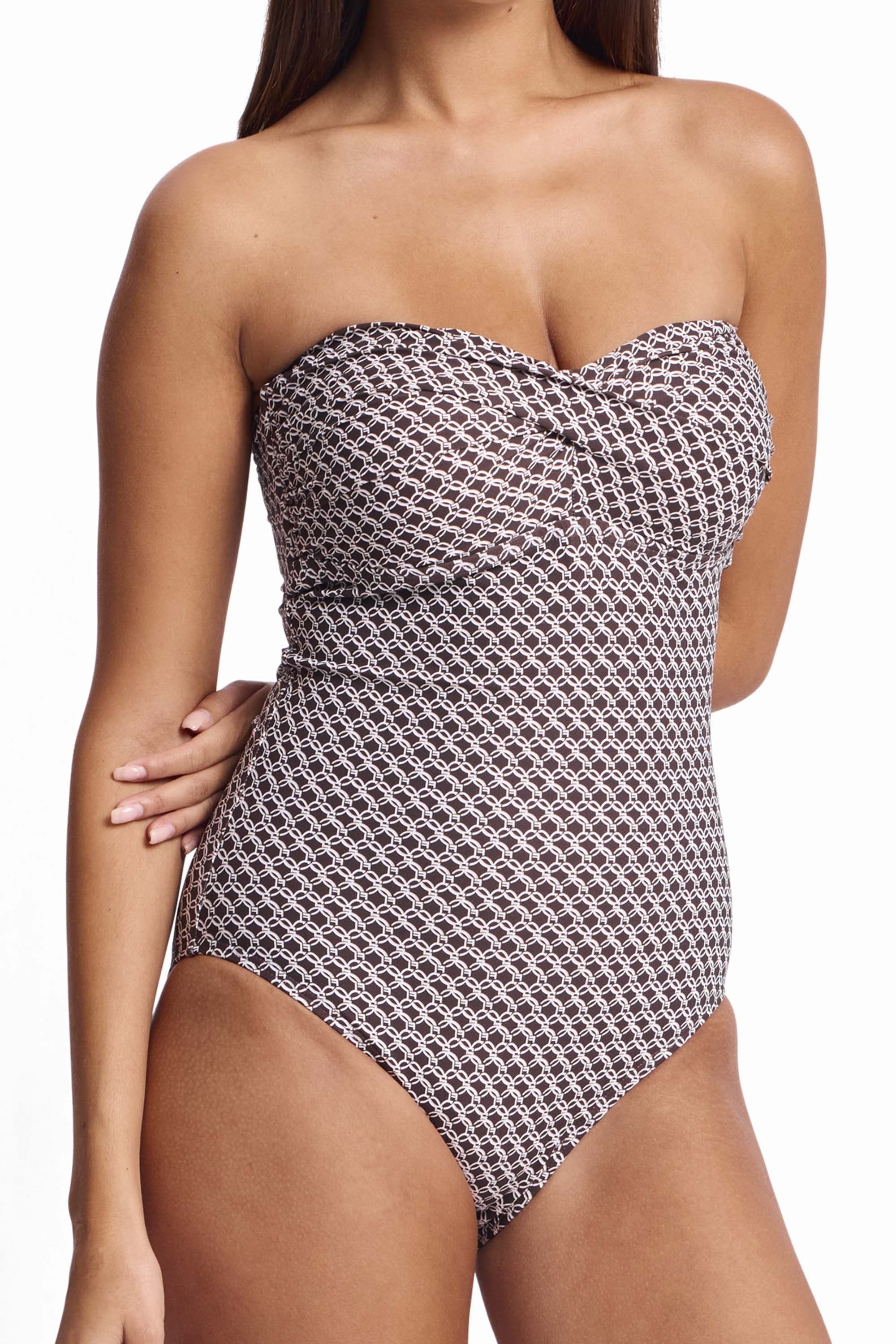 Dolce Twist Bandeau One Piece-Coco