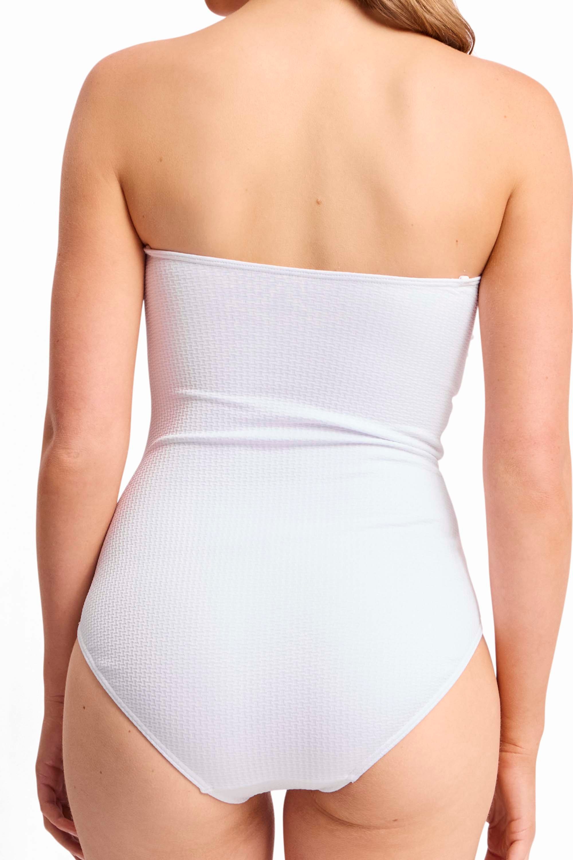 Pisces Bandeau One Piece-White
