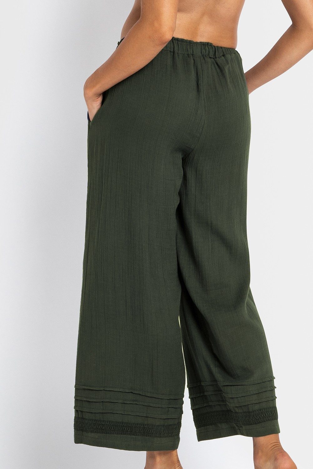 Capri Flare Pant-Army