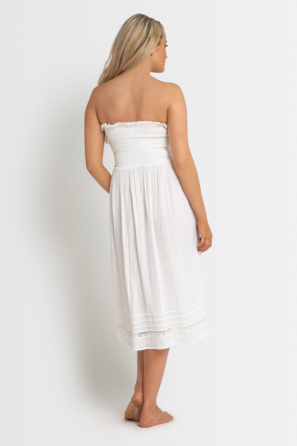 Capri Midi Skirt Dress-White