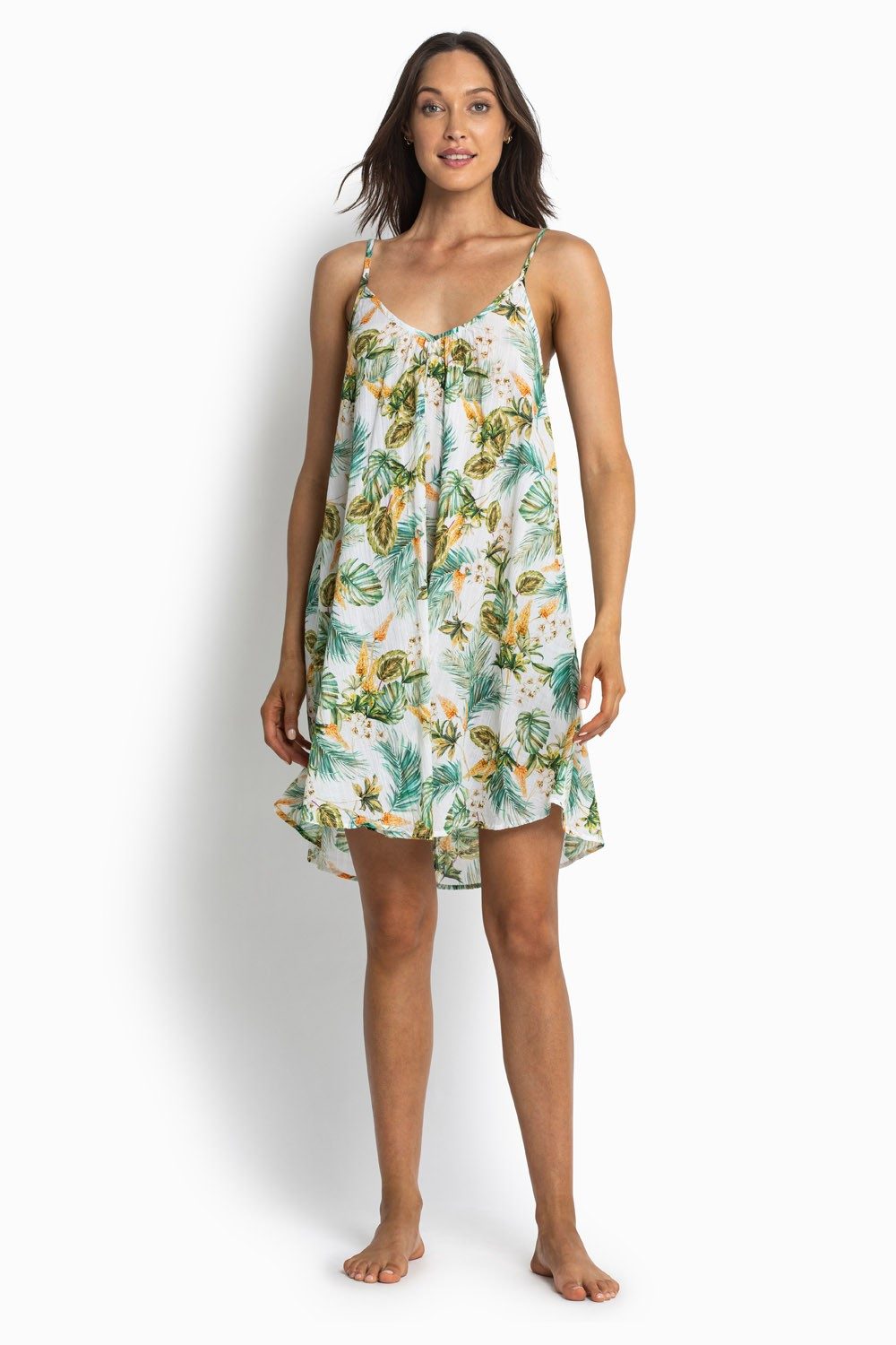 Milla Scoop Mini Dress-White