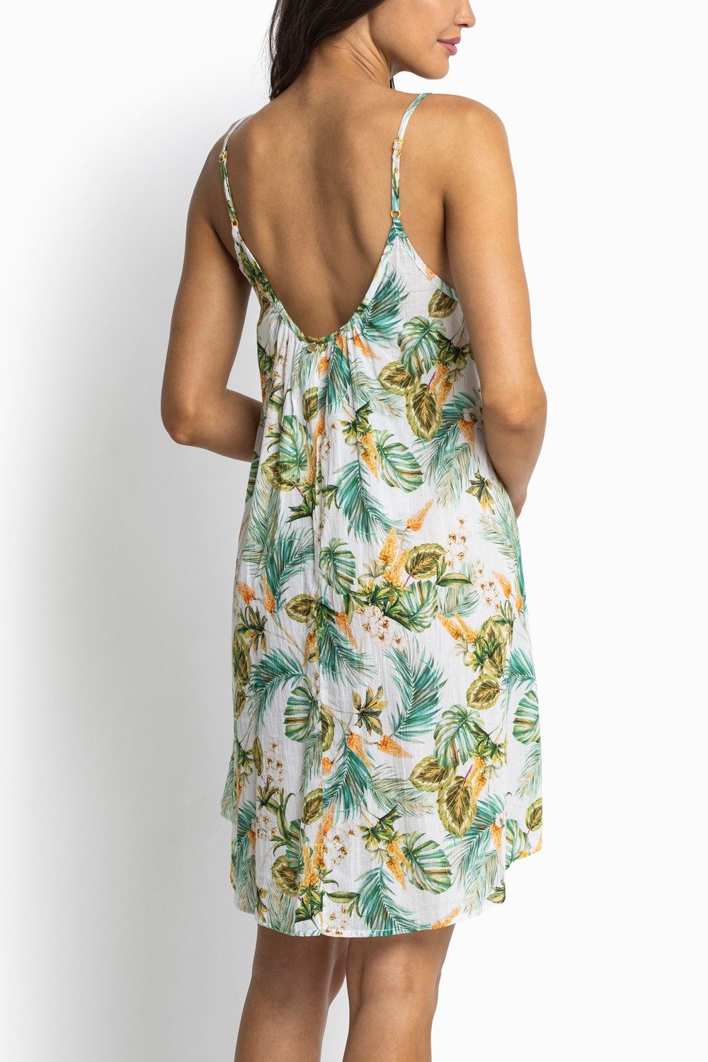 Milla Scoop Mini Dress-White