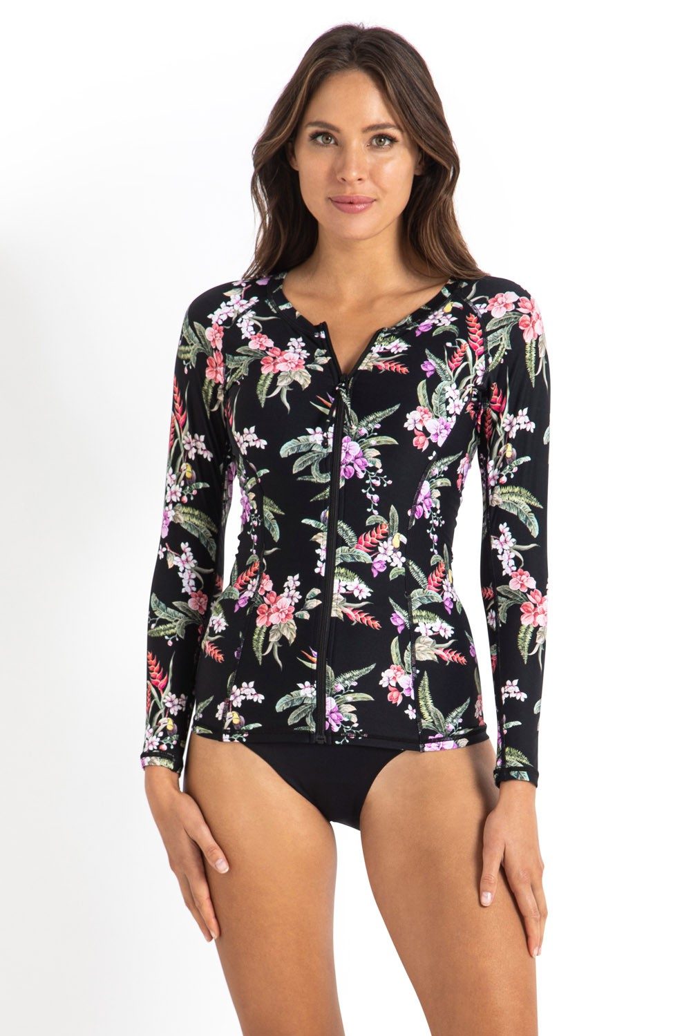 Brazil Long Sleeve Rashie-Black