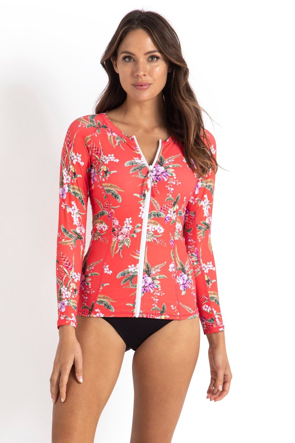 Brazil Long Sleeve Rashie-Coral