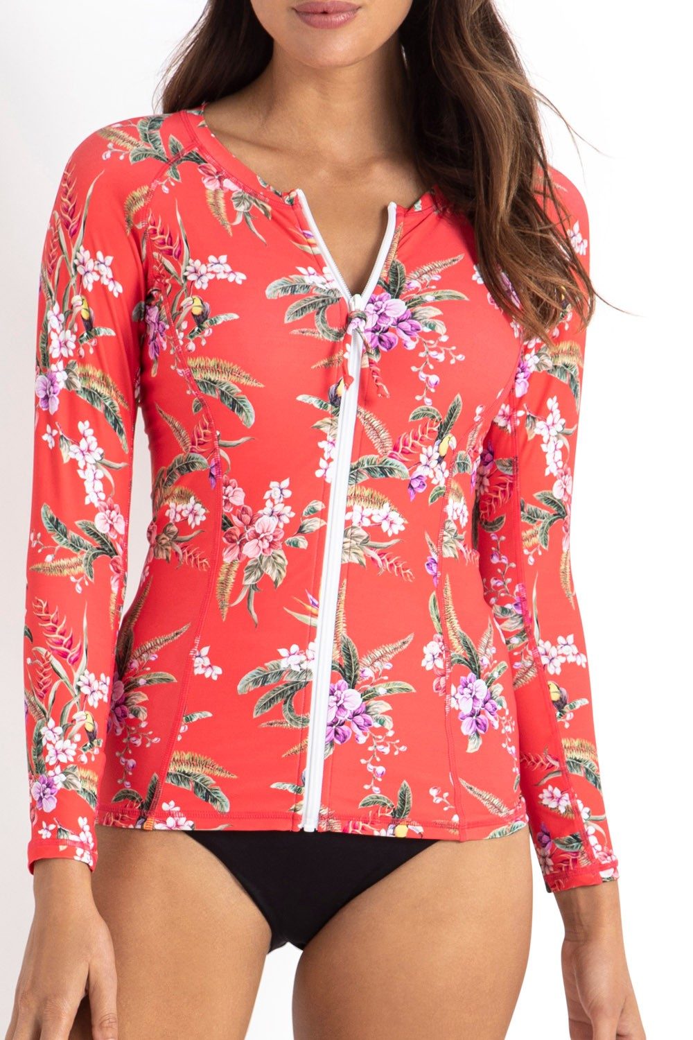 Brazil Long Sleeve Rashie-Coral