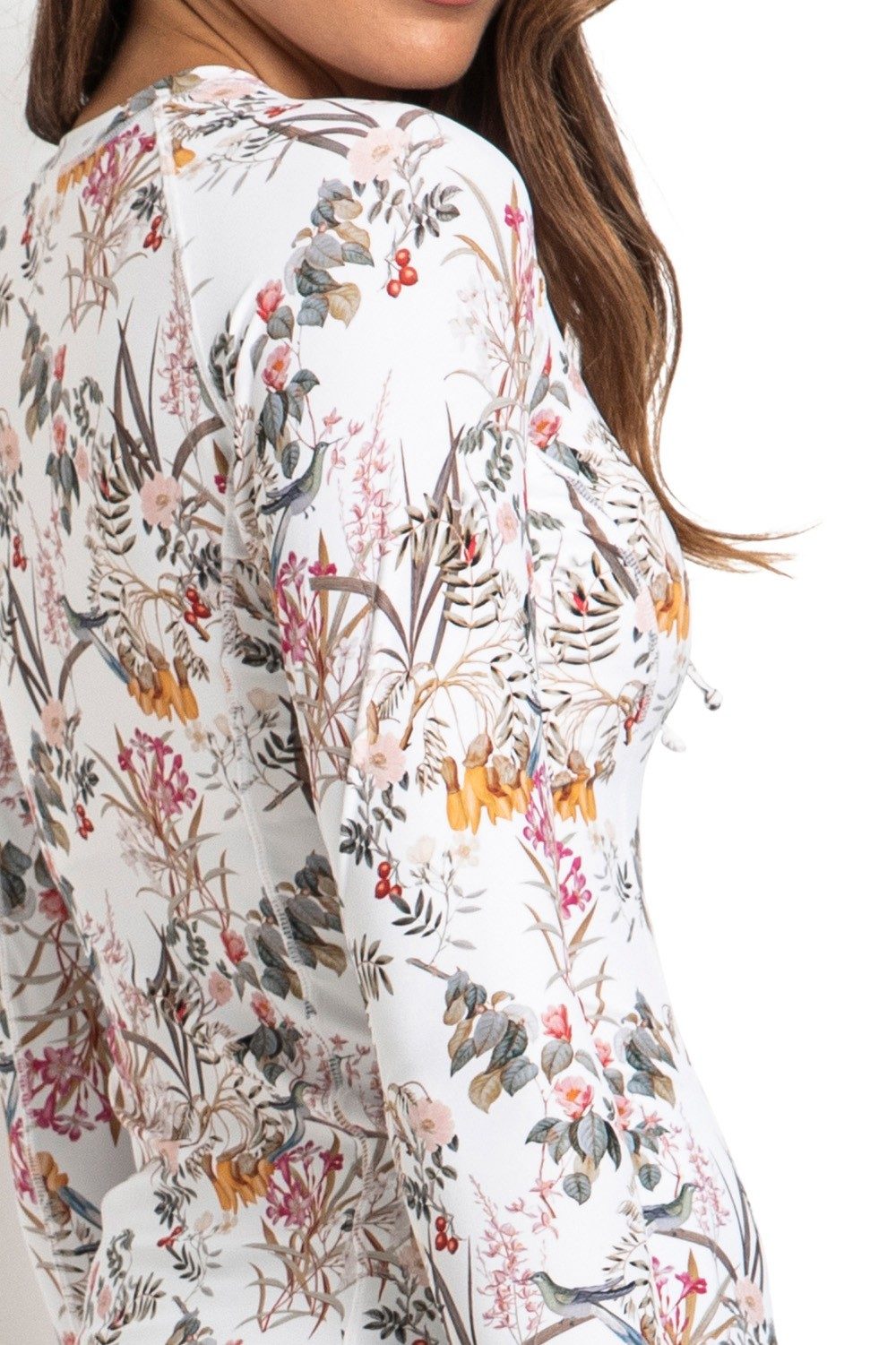 Waterlily Long Sleeve Rashie-White