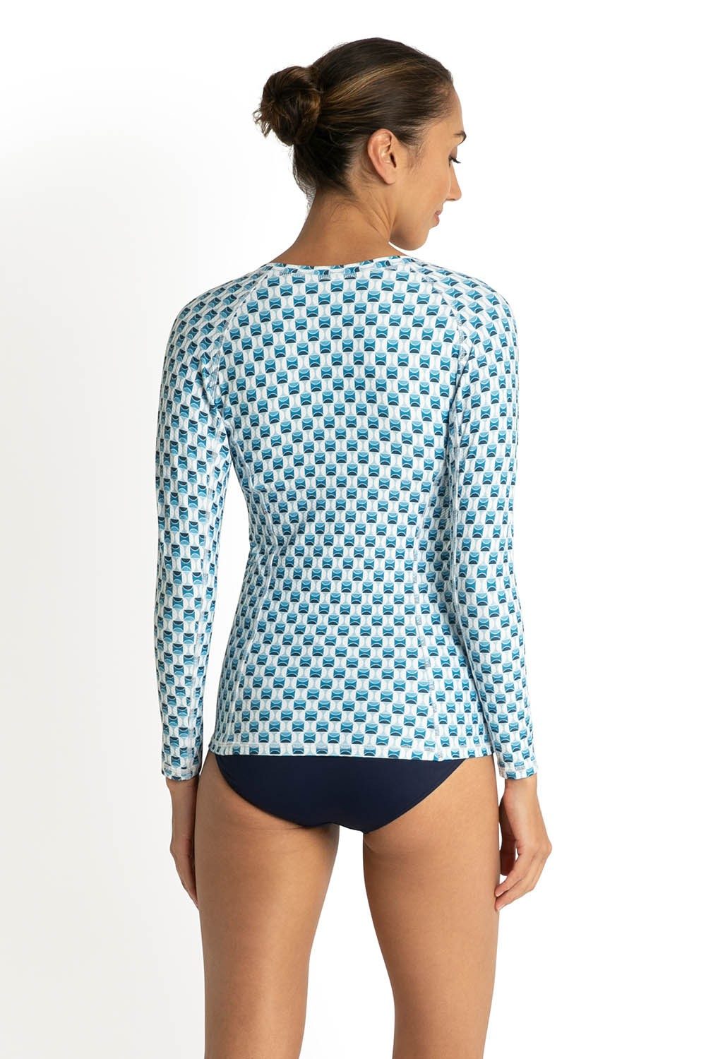Crete Long Sleeve Rashie-Blue
