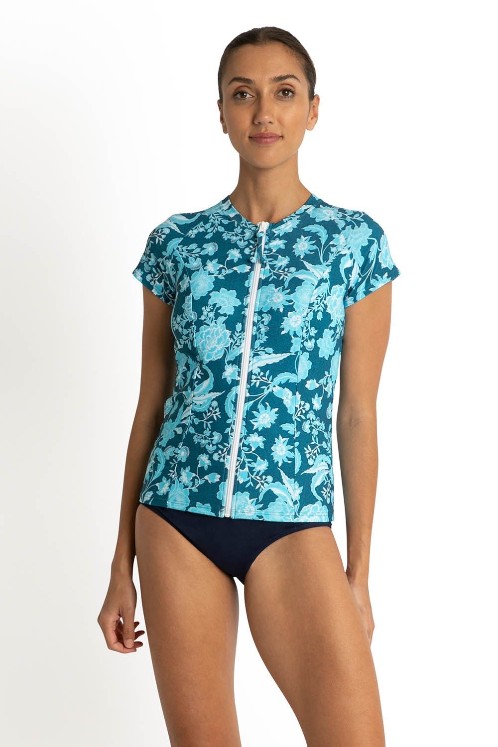 Tokyo Short Sleeve Rash Vest-Denim