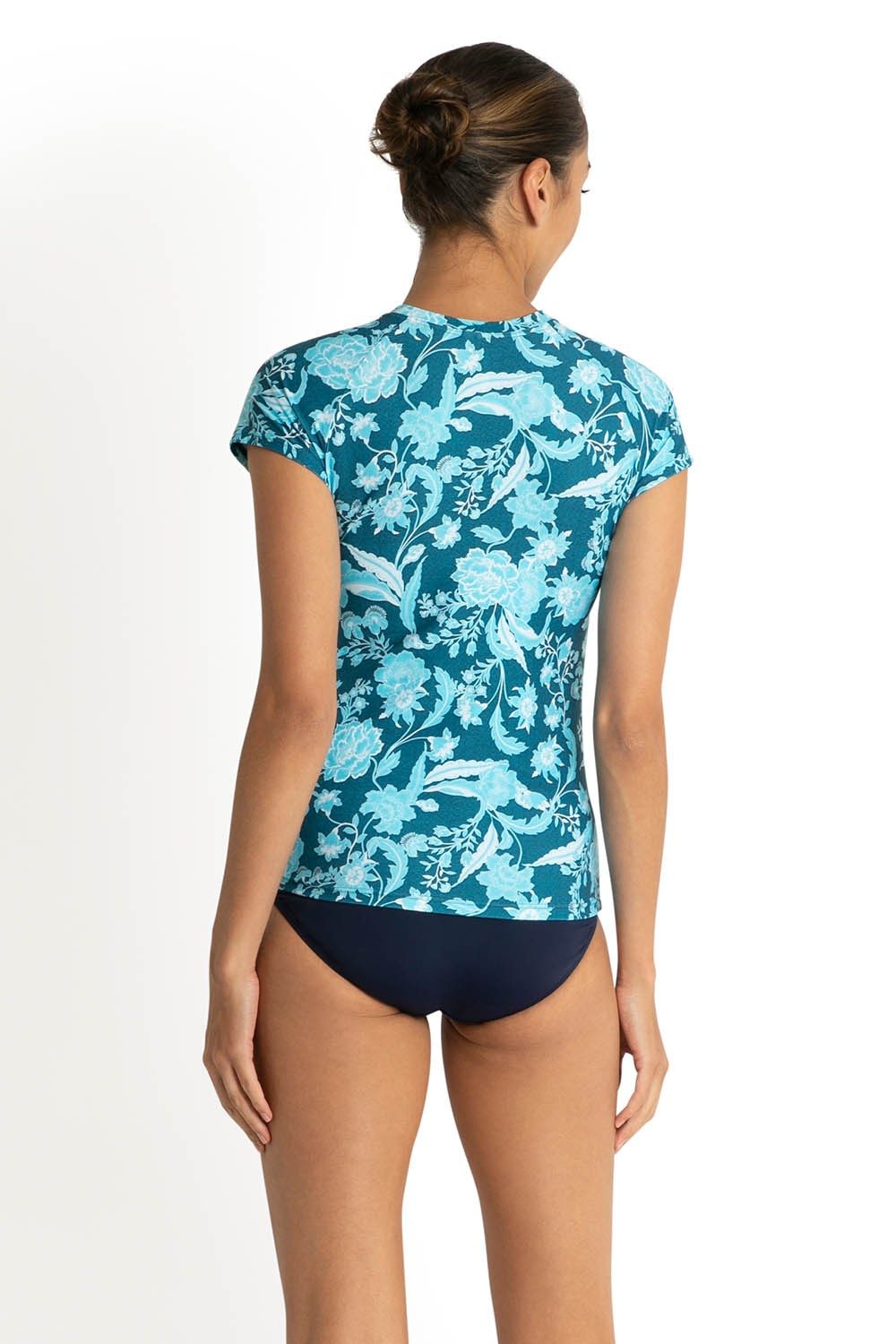 Tokyo Short Sleeve Rash Vest-Denim