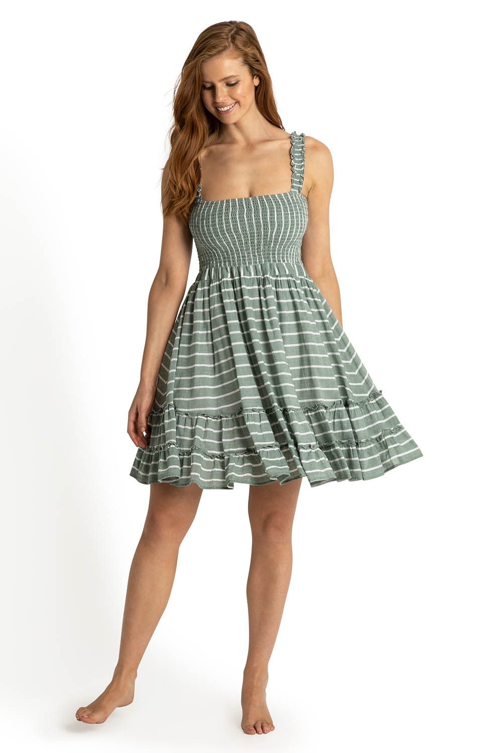 Santorini Mini Sun Dress-Sage