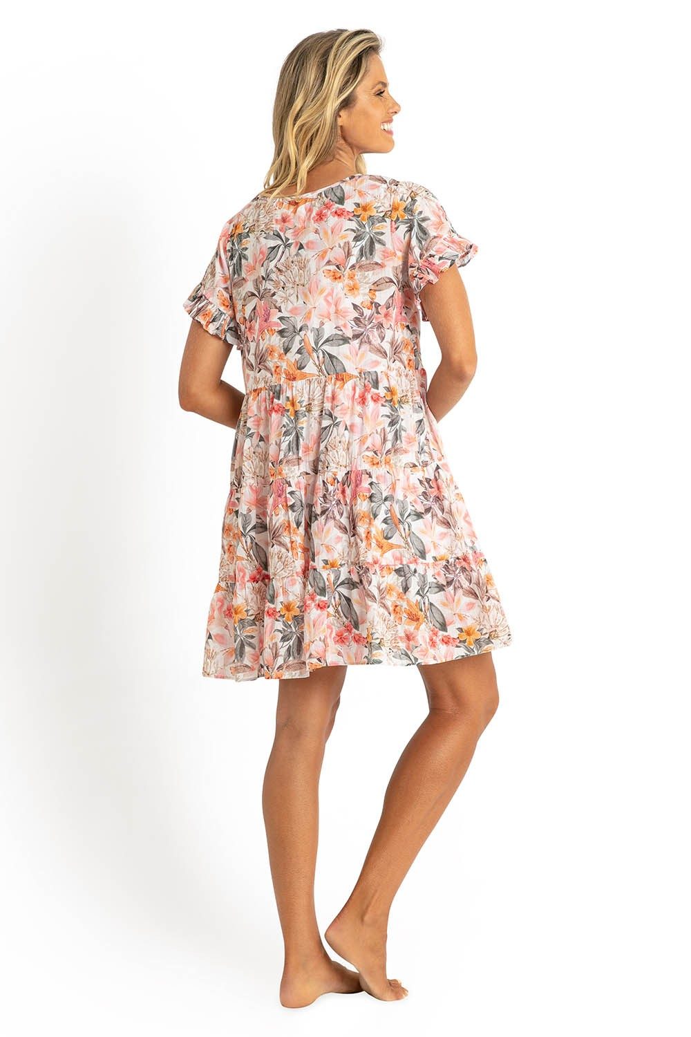 Rome Frill Tunic Cover Up-White