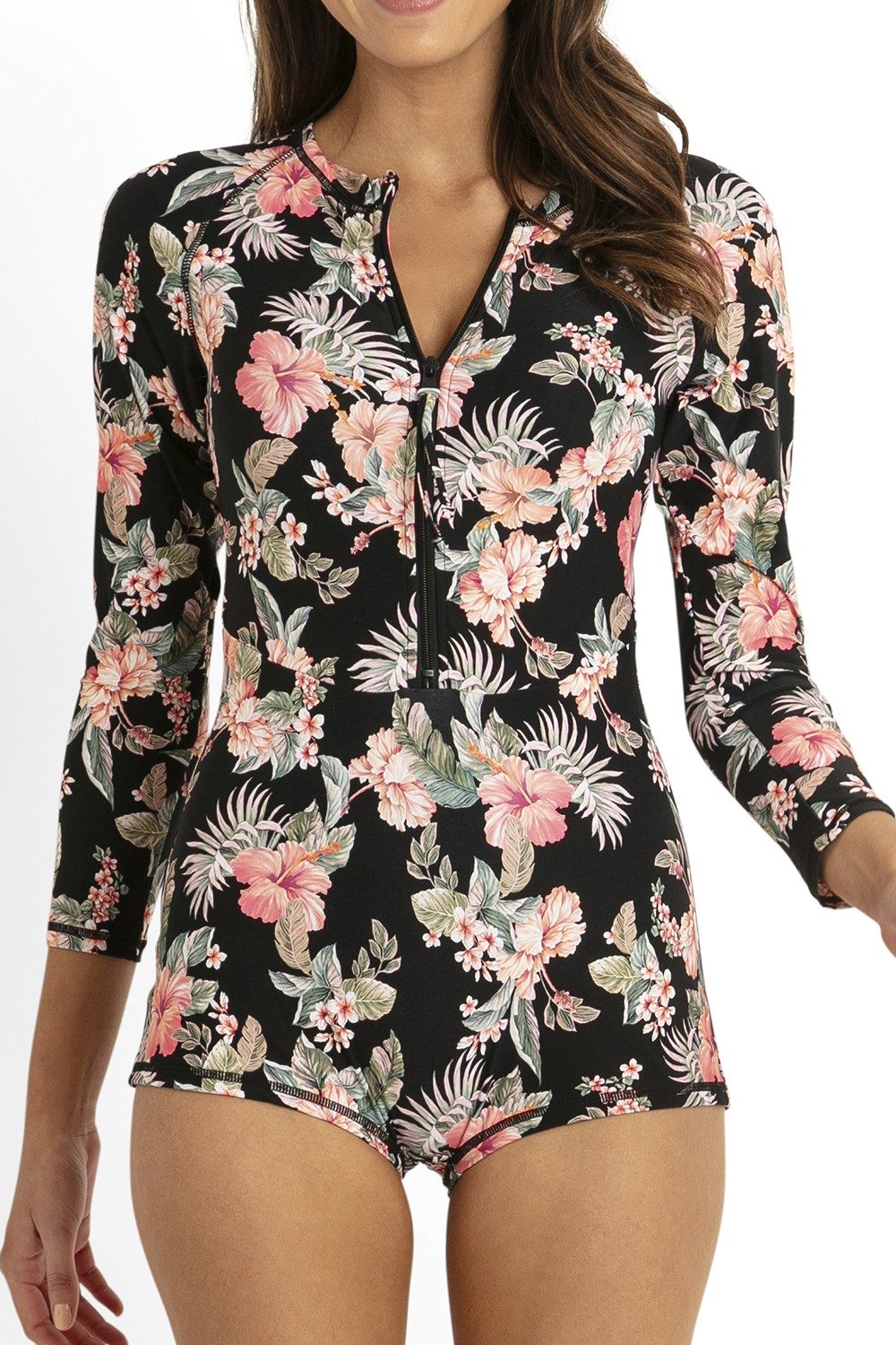 Chile Cheeky Surf Suit One Piece-Black