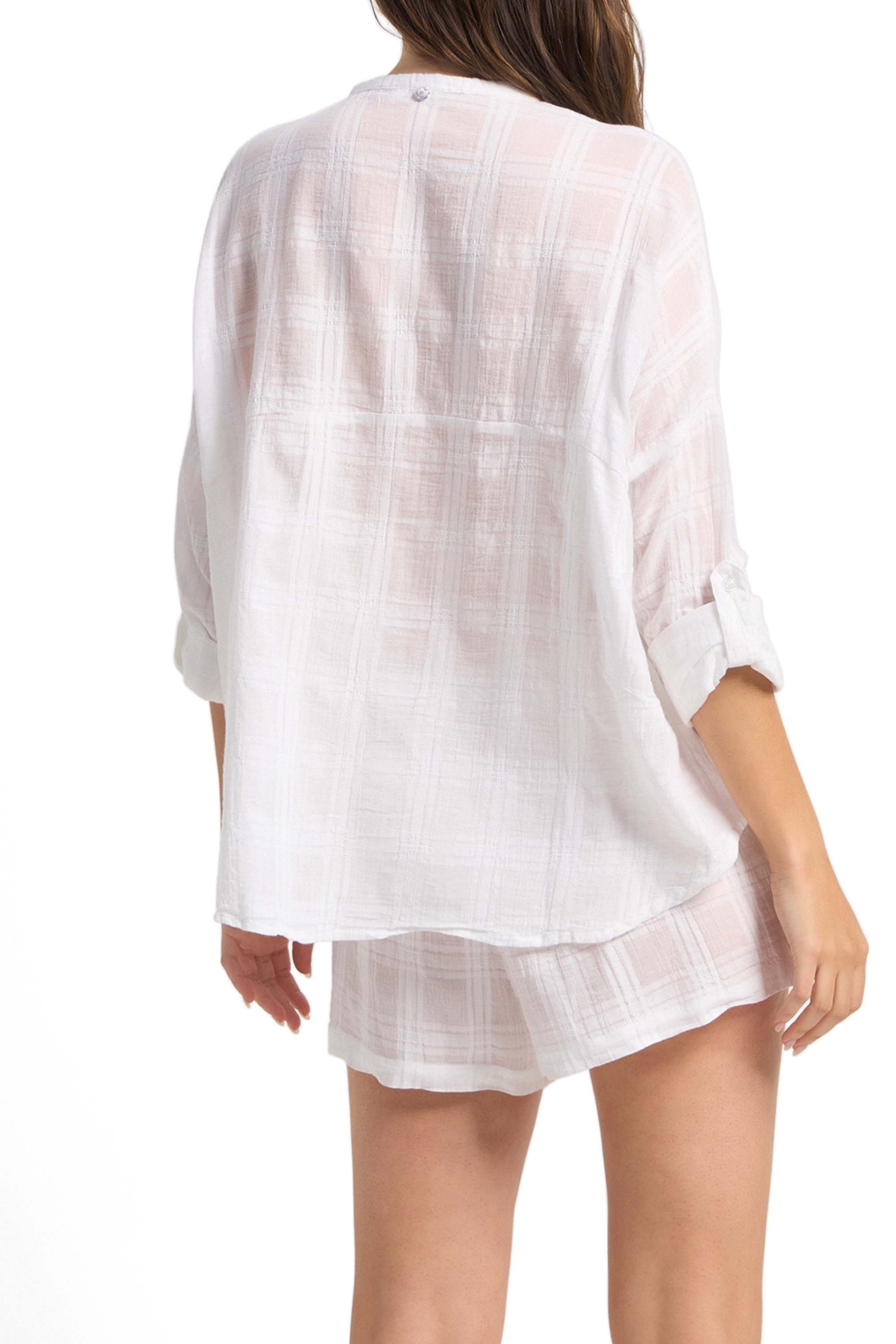 Picnic Soft Collar Button Shirt-White