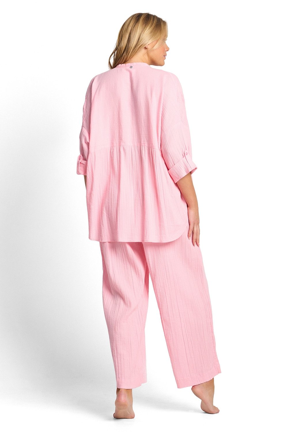 Vacation Soft Collar Button Shirt-Musk