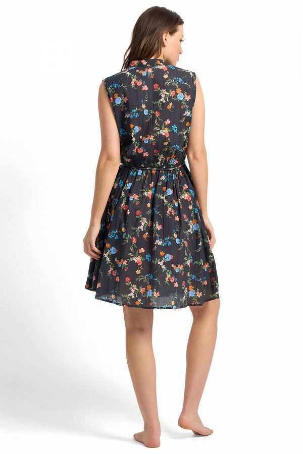 Japan Swing Tie Dress Black