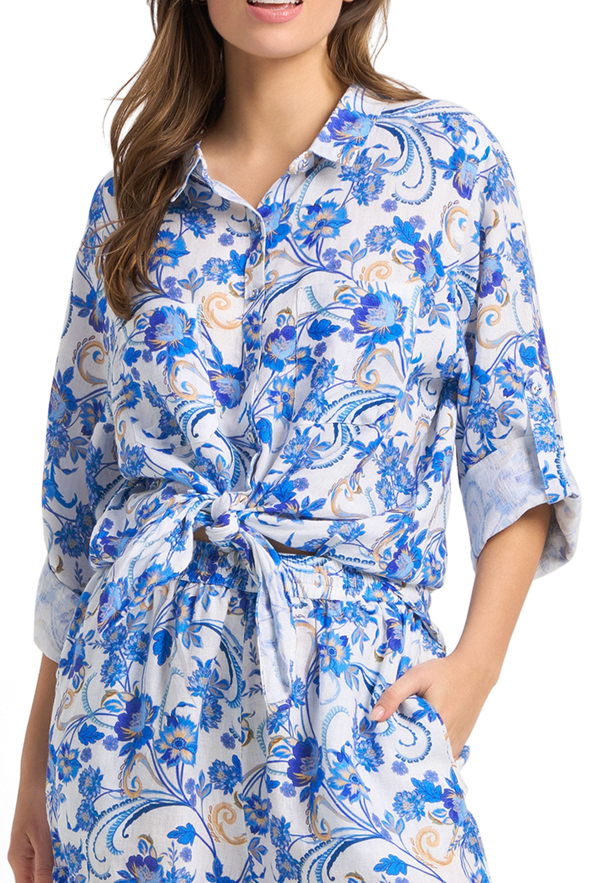 Sicily Oversized Slouch Shirt-White